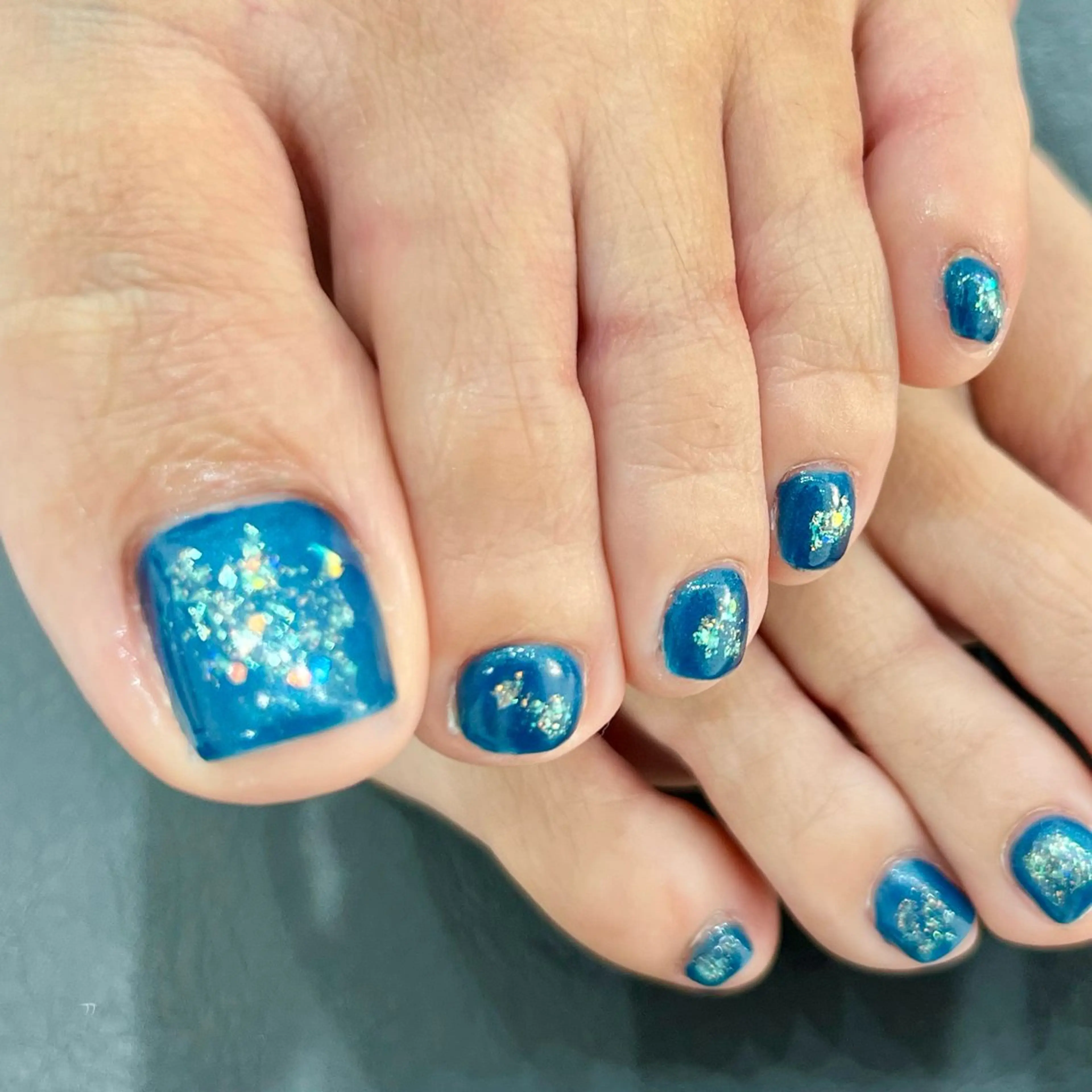 ネイル ブルー キラキラネイル image 小玉莉乃のネイルデザイン
