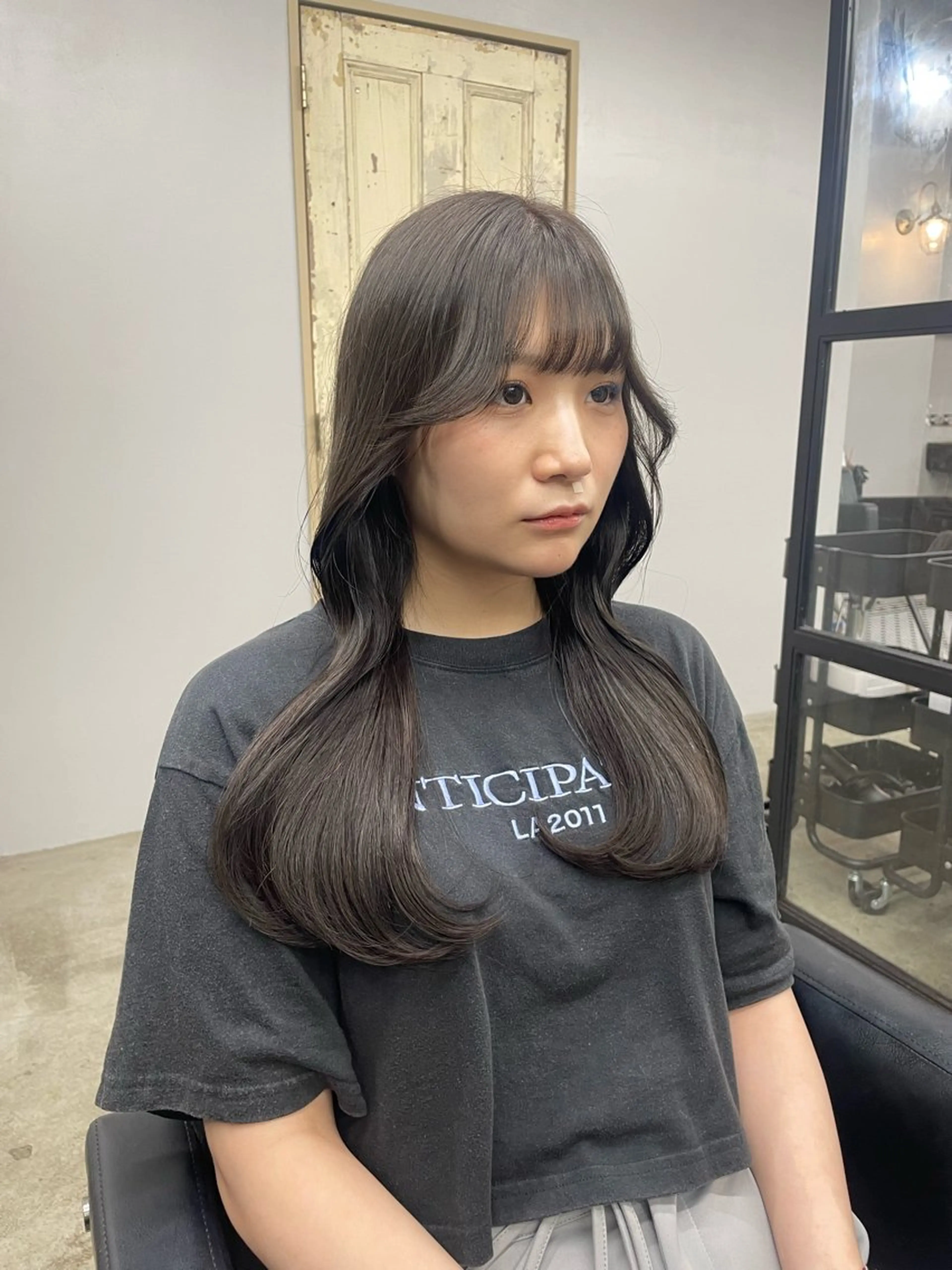 ロング カラー ヘアカラー 新宿/韓国ヘア/ 髪質改善ストレートのヘアスタイル
