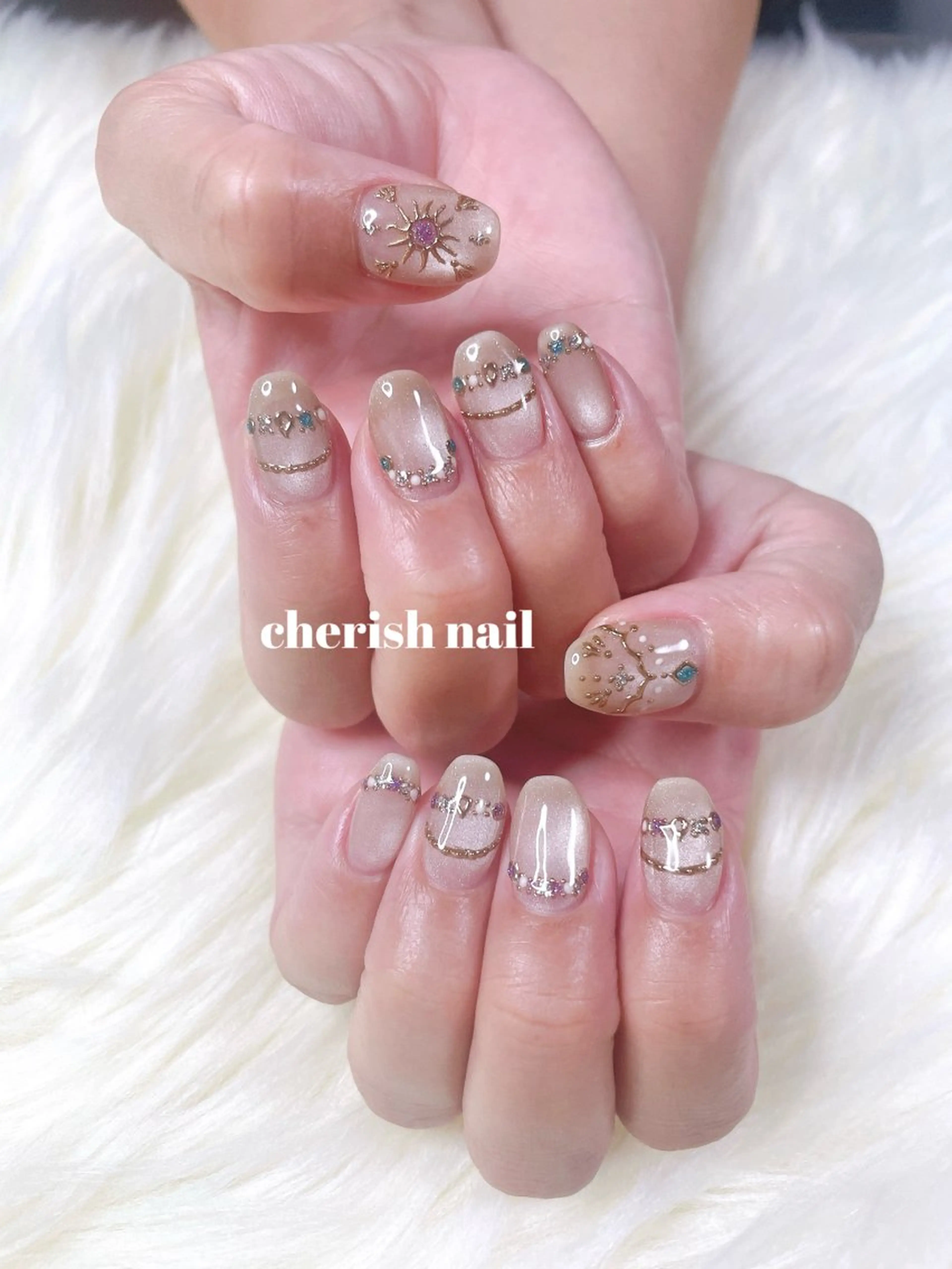ネイル アートネイル マグネットネイル ハンドネイル cherish nailのネイルデザイン