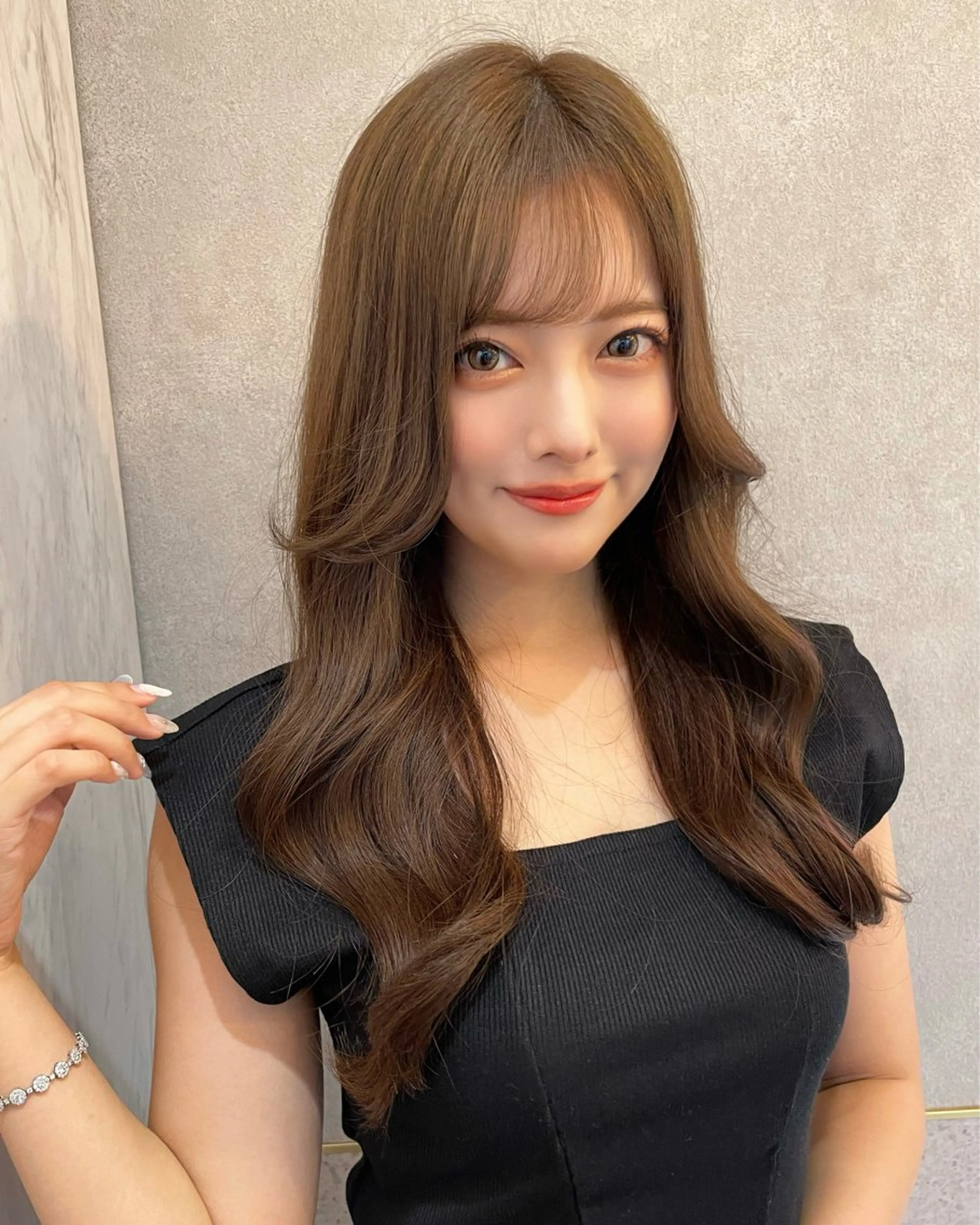 ロング カラー カット ヘアカラー トリートメント 韓国ヘア🤍顔周り/ 髪質改善✨/林遼一郎のヘアスタイル