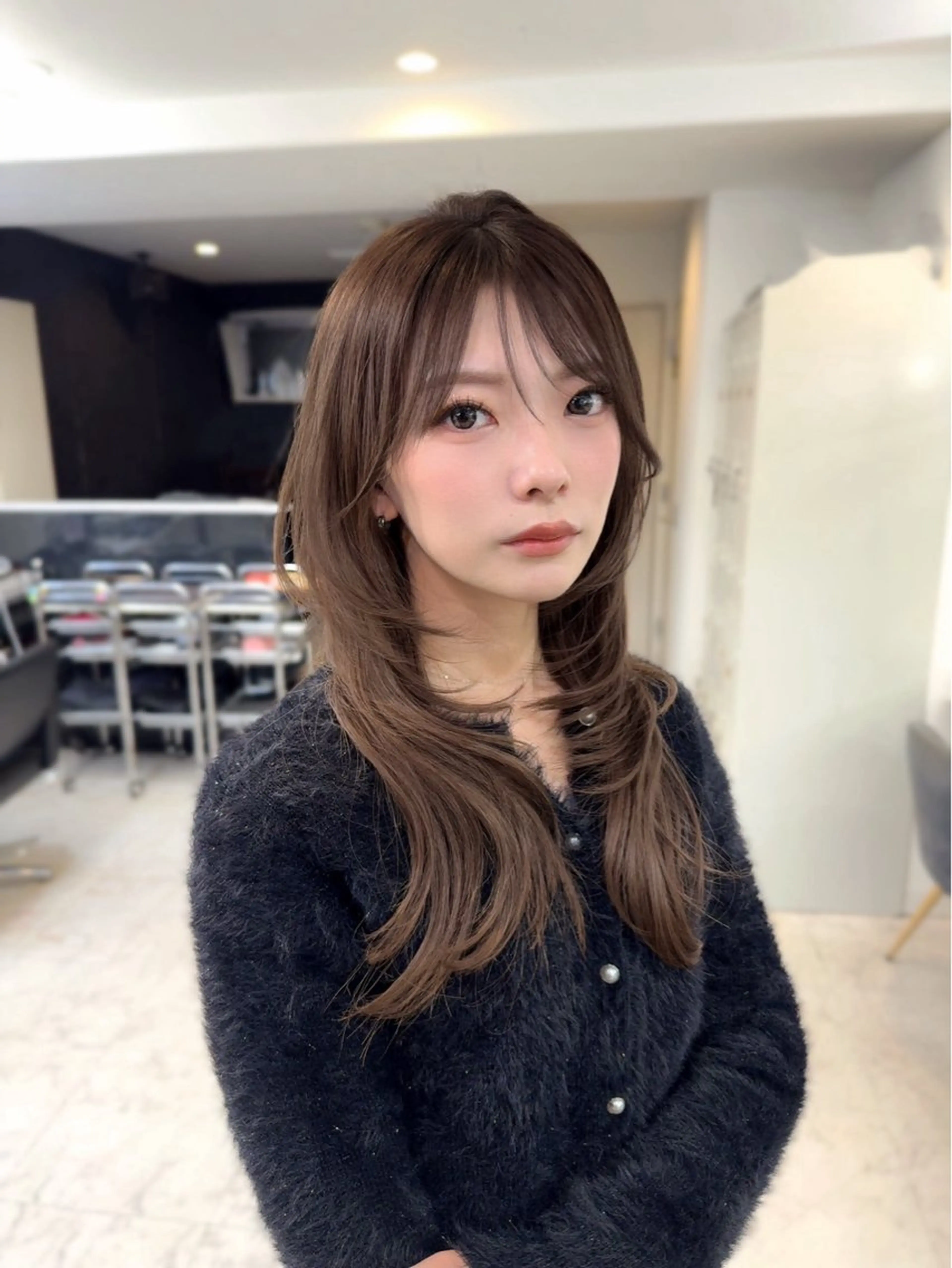 セミロング カラー カット トリートメント レイヤー×髪質改善 マネージャー安藤光司のヘアスタイル