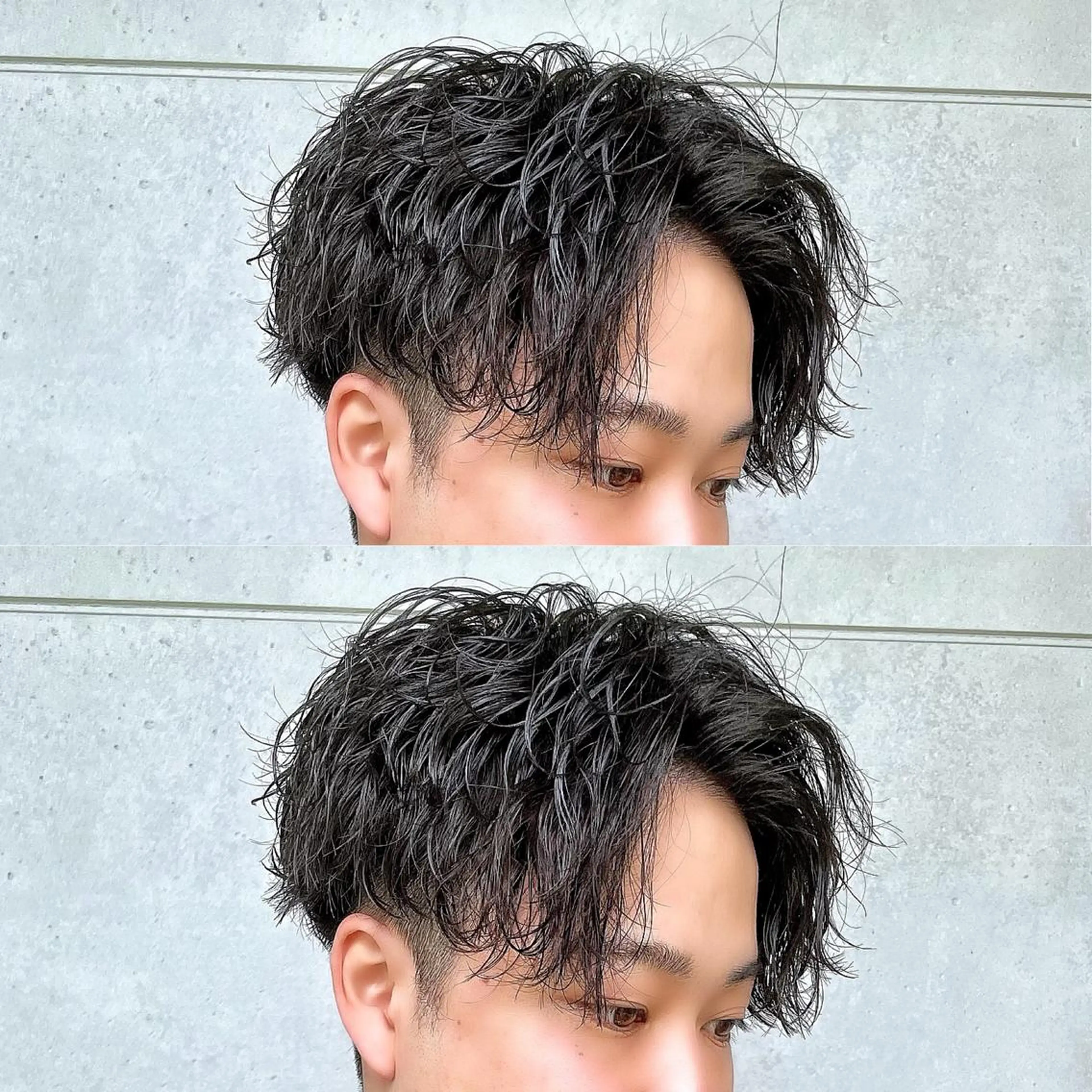 ショート パーマ メンズ センターパート メンズパーマ ツイストスパイラルパーマ スパイラルパーマ メンズヘア特化 崎田 成人のヘアスタイル