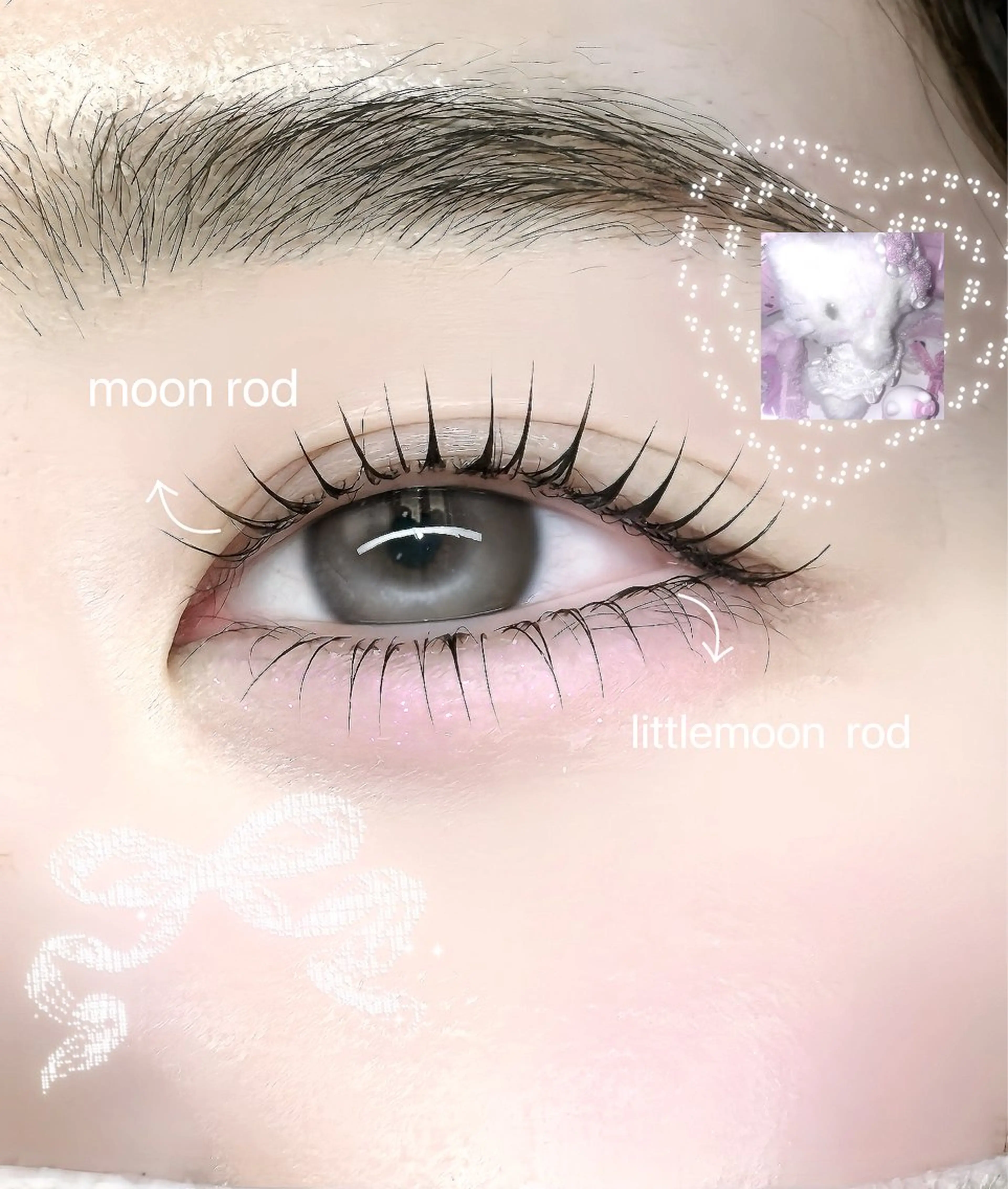 マツエク・マツパ まつげパーマ 下まつげエクステ マツパ 🩶LED＆ダブル フラットRAN🪽のマツエク・マツパデザイン