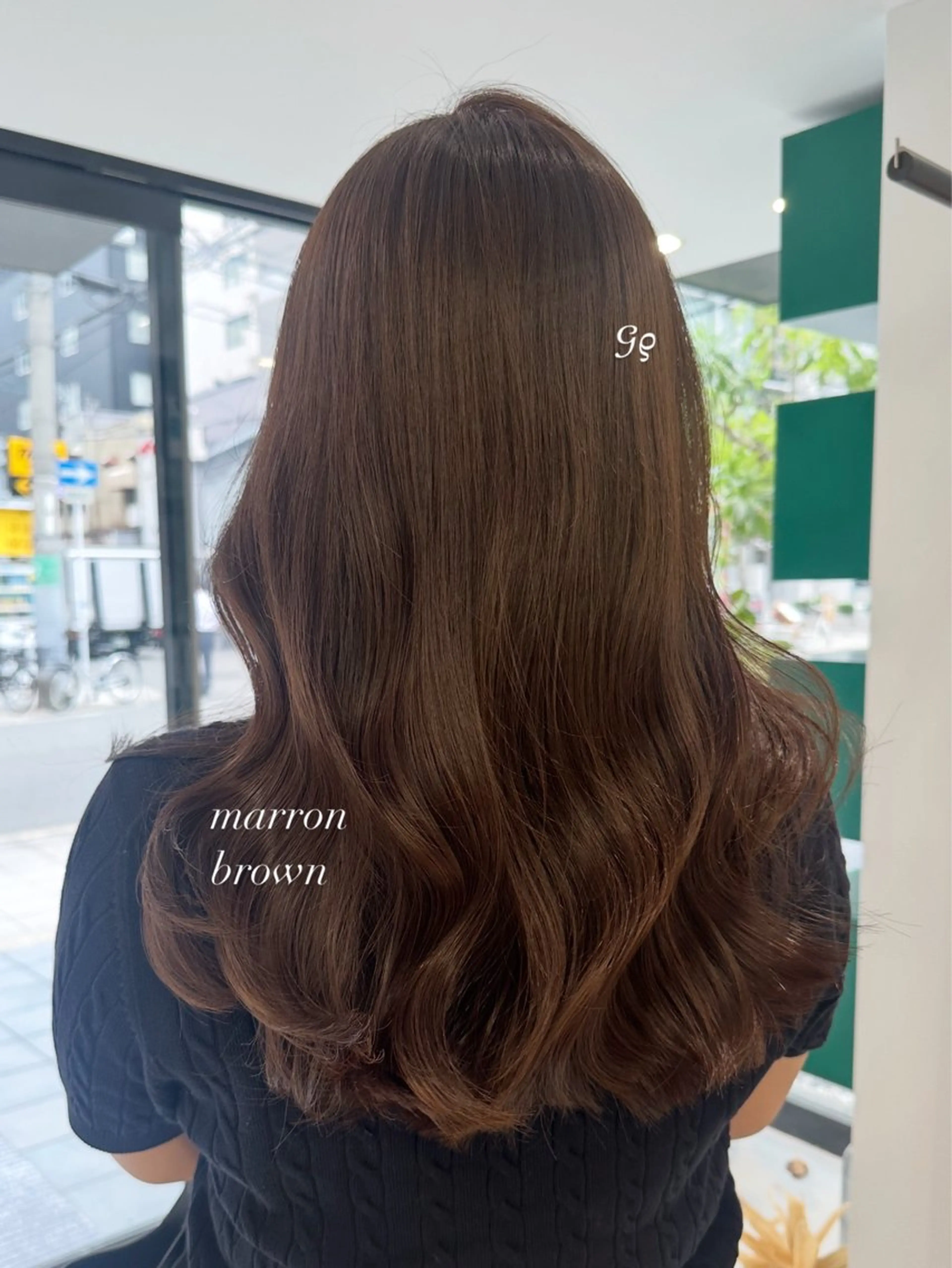 セミロング カラー ブリーチ ブラウンカラー ブリーチなしカラー カット ヘアカラー トリートメント ハイトーン/透け感 カラー🎀真香のヘアスタイル