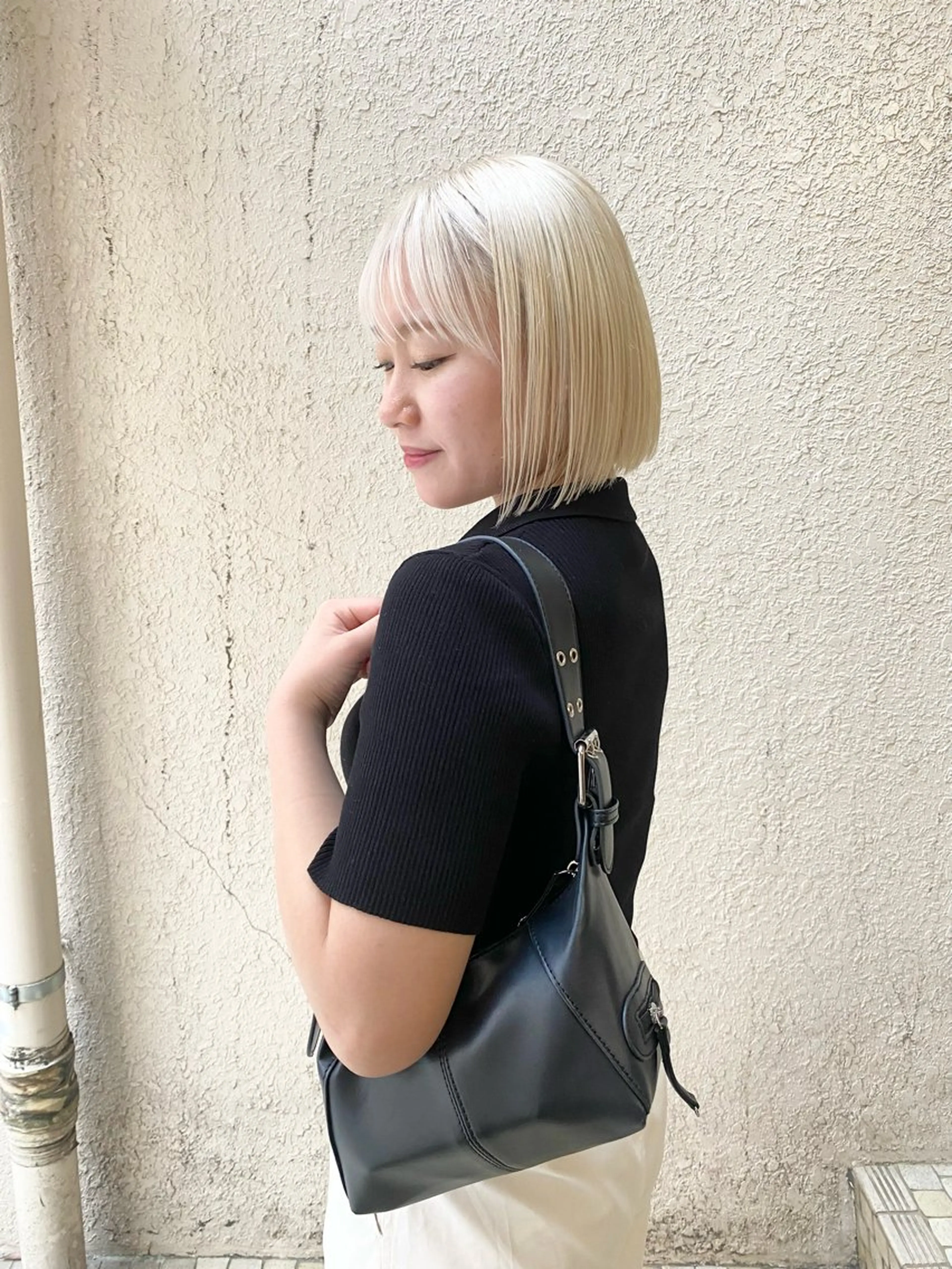 ミディアム カラー 抜きっぱなしブロンド ブロンド ボブ 名古屋/髪質改善 /ミサトのヘアスタイル