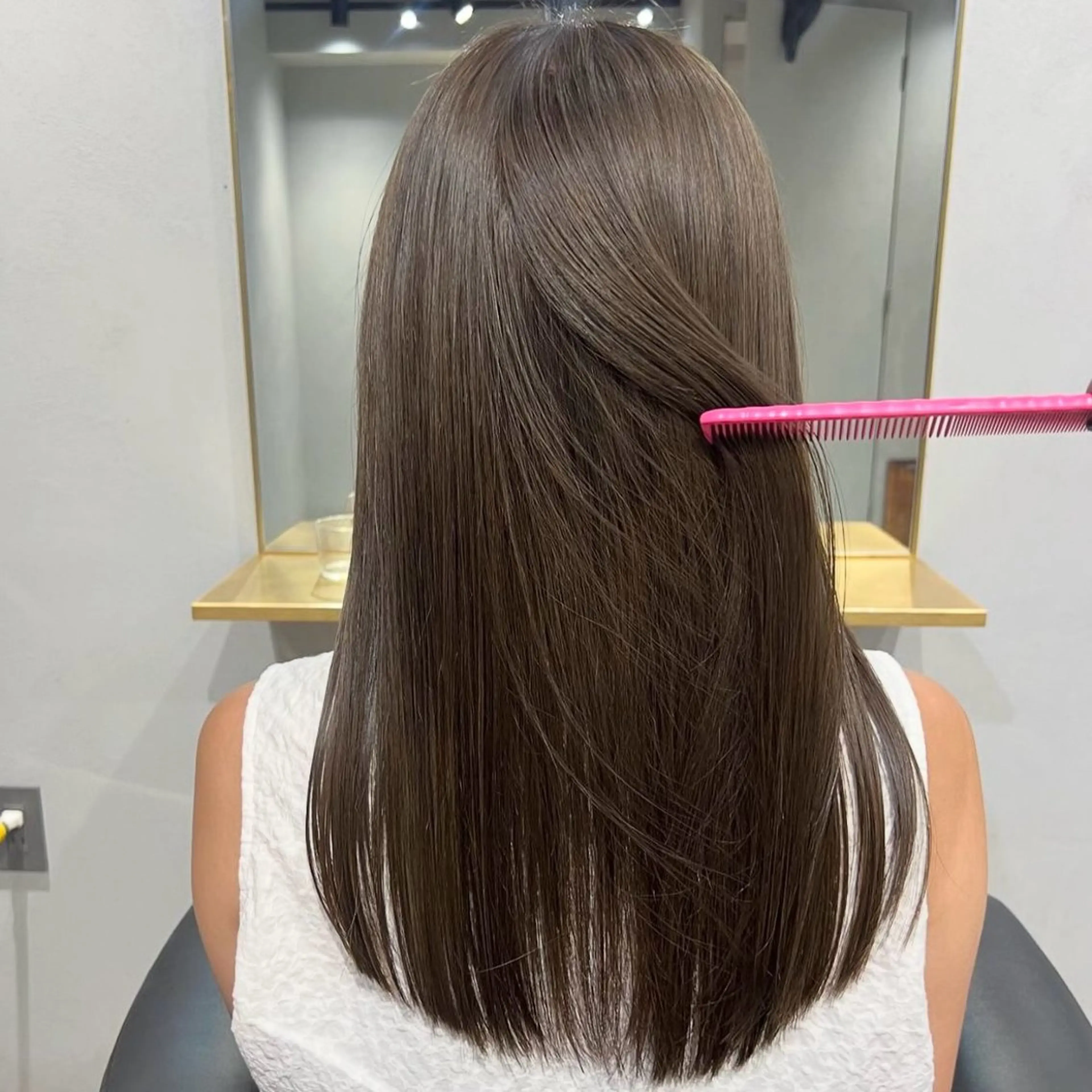 セミロング カラー カット ヘアカラー トリートメント akane/ボブ /ブラウンベージュのヘアスタイル