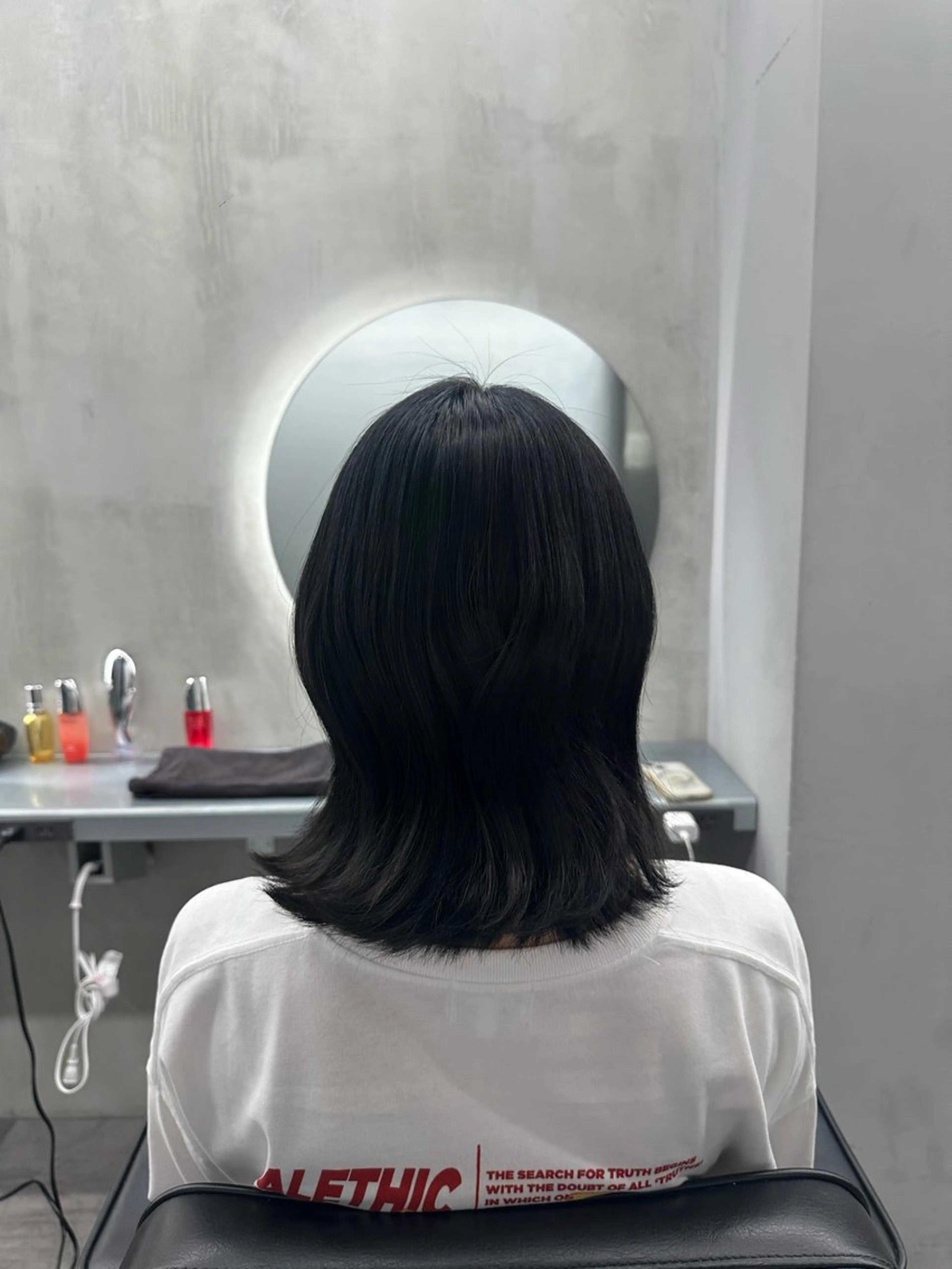 ミディアム カラー 透明感カラー グレージュ/あいのヘアスタイル