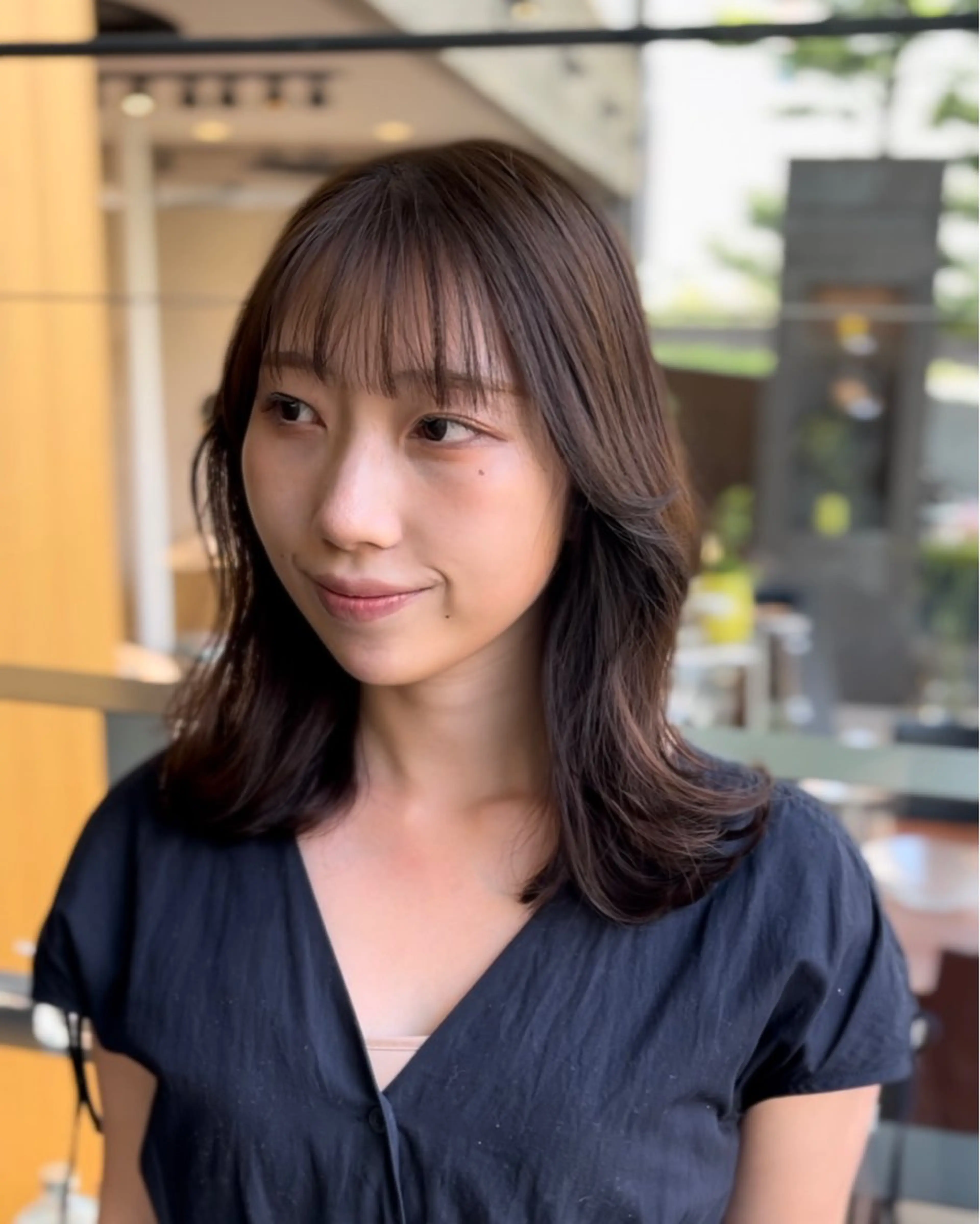 ミディアム タンバルモリパーマ 礒井メンキのヘアスタイル