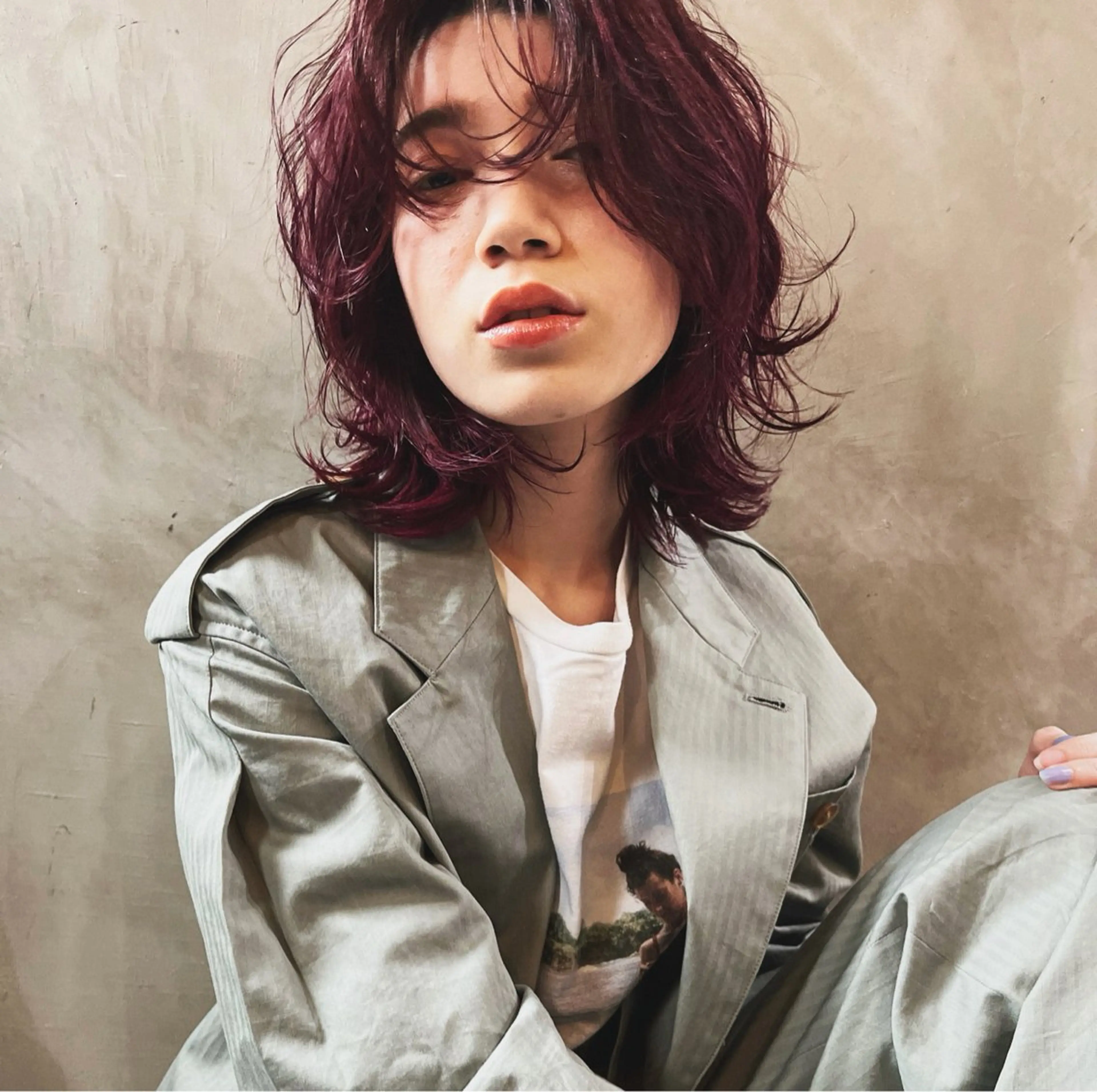 ミディアム カラー ショート/ボブ /パーマ🌿柏原良亮のヘアスタイル