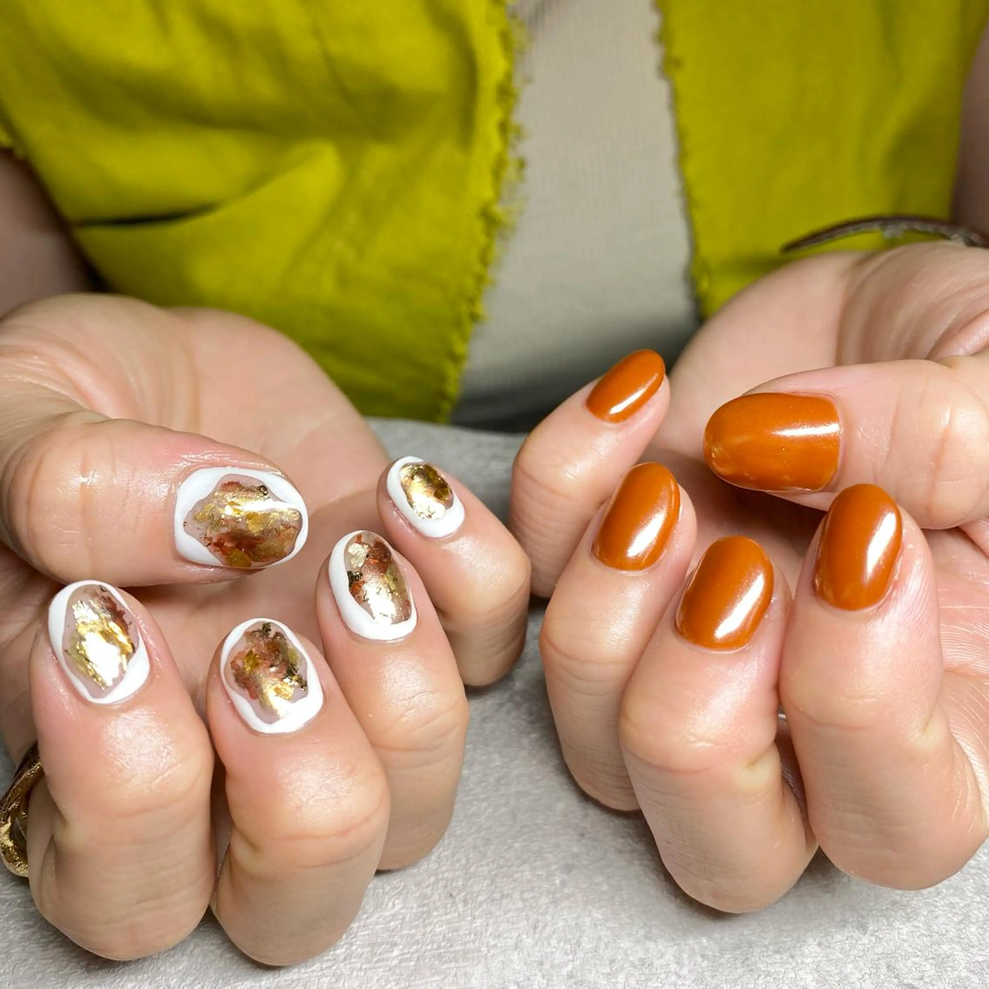 ネイル アートネイル ニュアンスネイル 冬ネイル ハンドネイル 山田 貴子のネイルデザイン