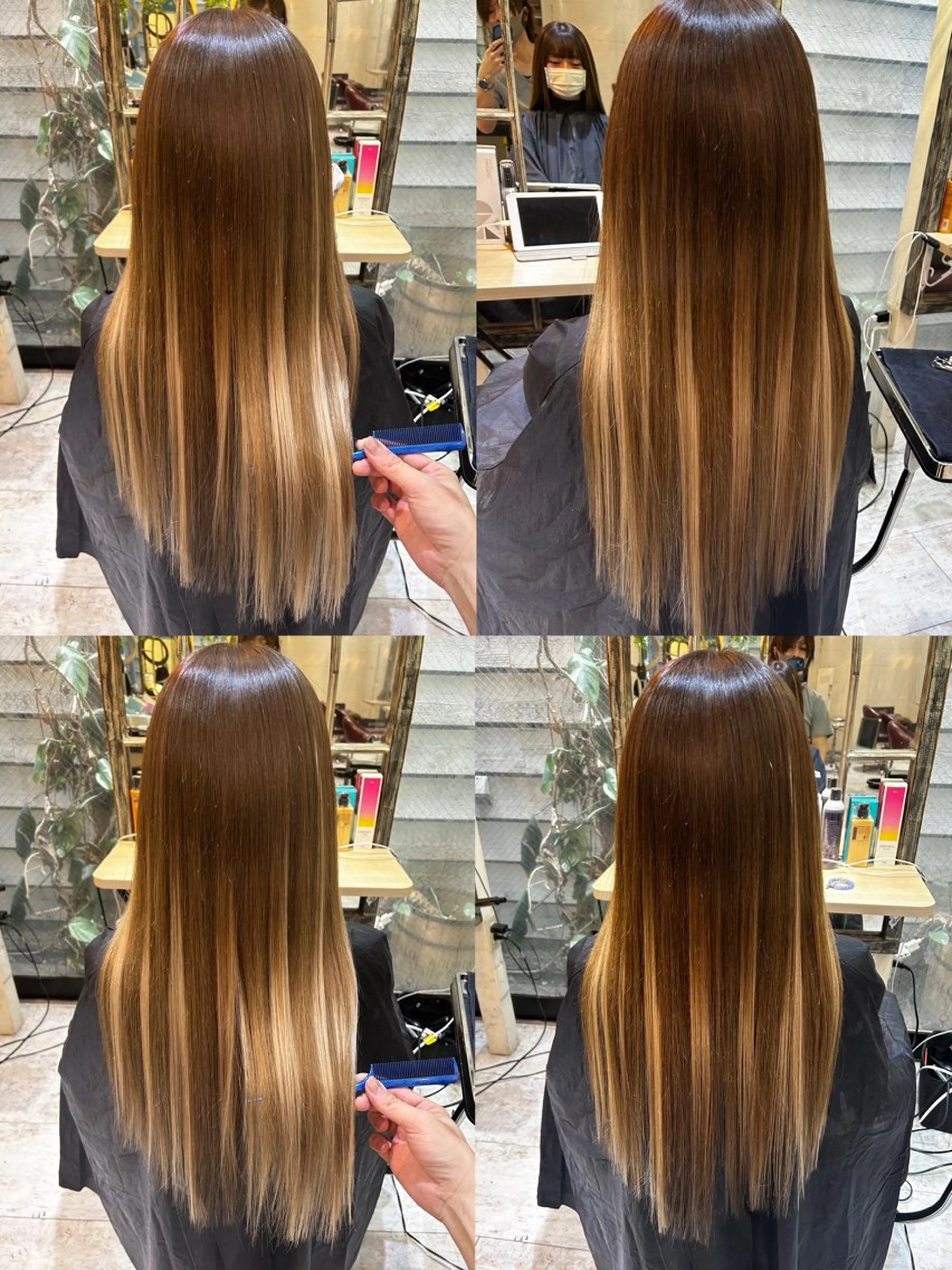 ロング カラー タケ ウチのヘアスタイル