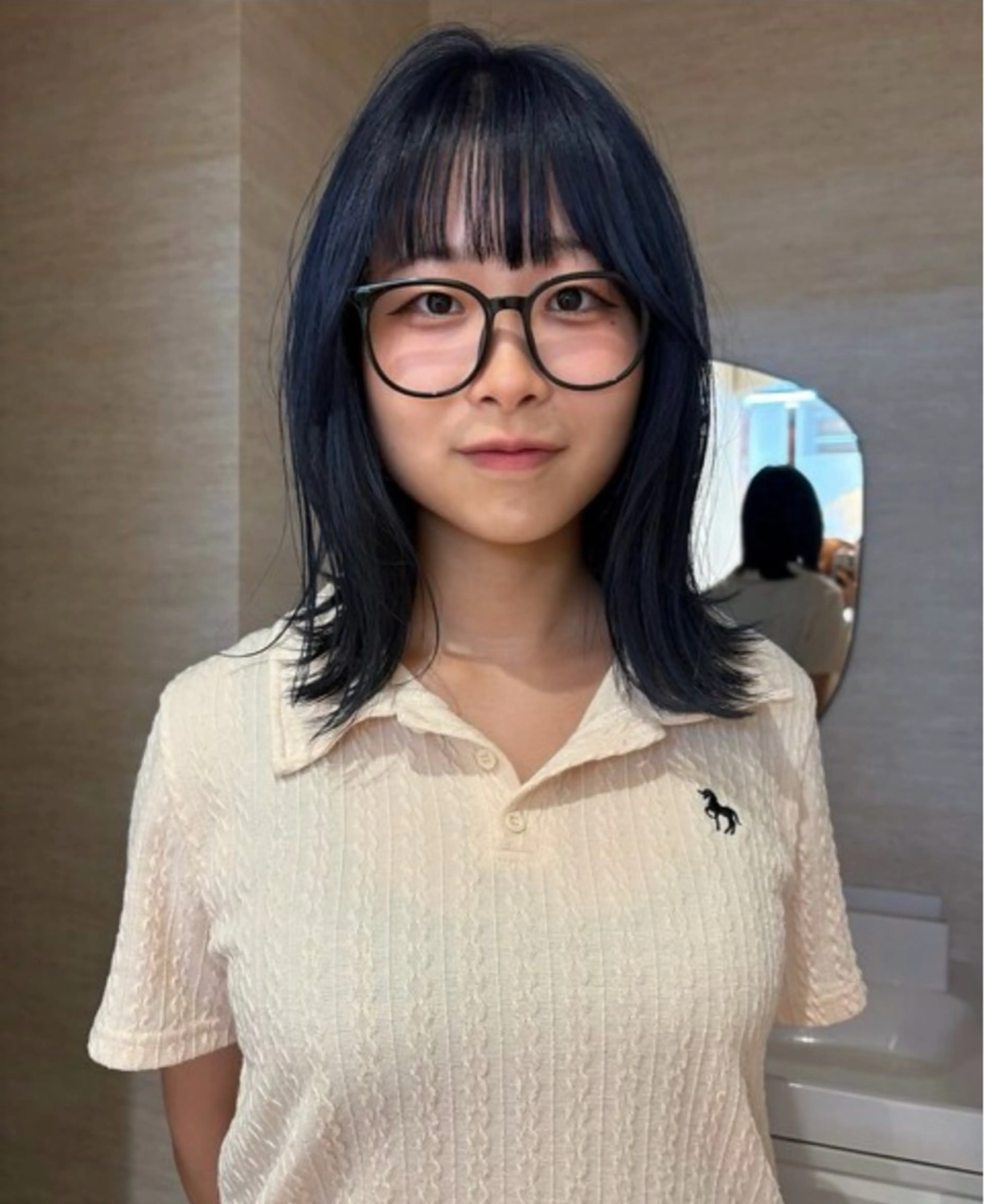 ミディアム カラー カット ヘアカラー トリートメント くびれヘア/髪質改善 はるのヘアスタイル