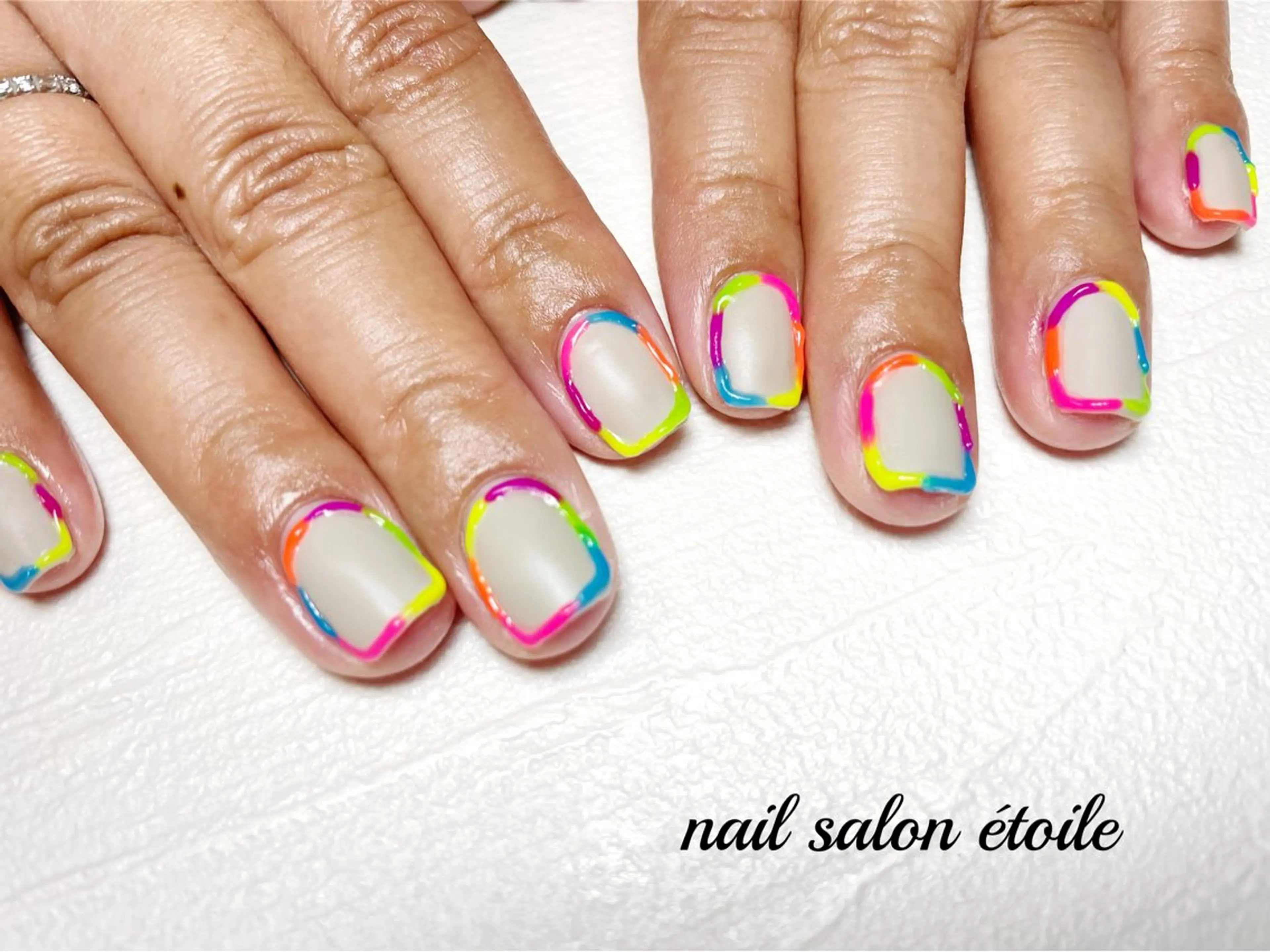 ネイル アートネイル ジェルネイル ぷっくりネイル 夏ネイル ハンドネイル nail salon étoileのネイルデザイン