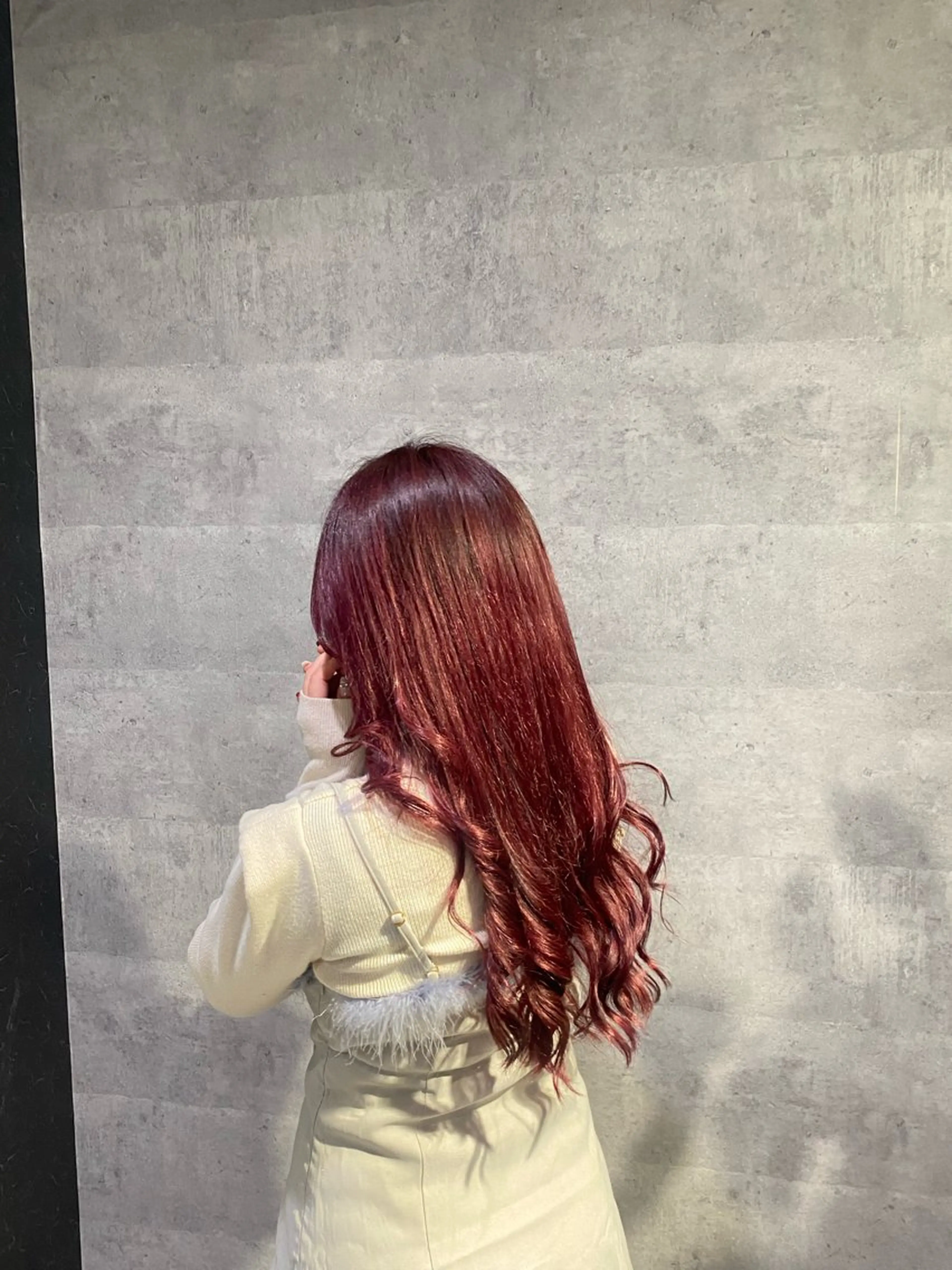 ミディアム カット ヘアカラー パーマ 普天間 翔太のヘアスタイル