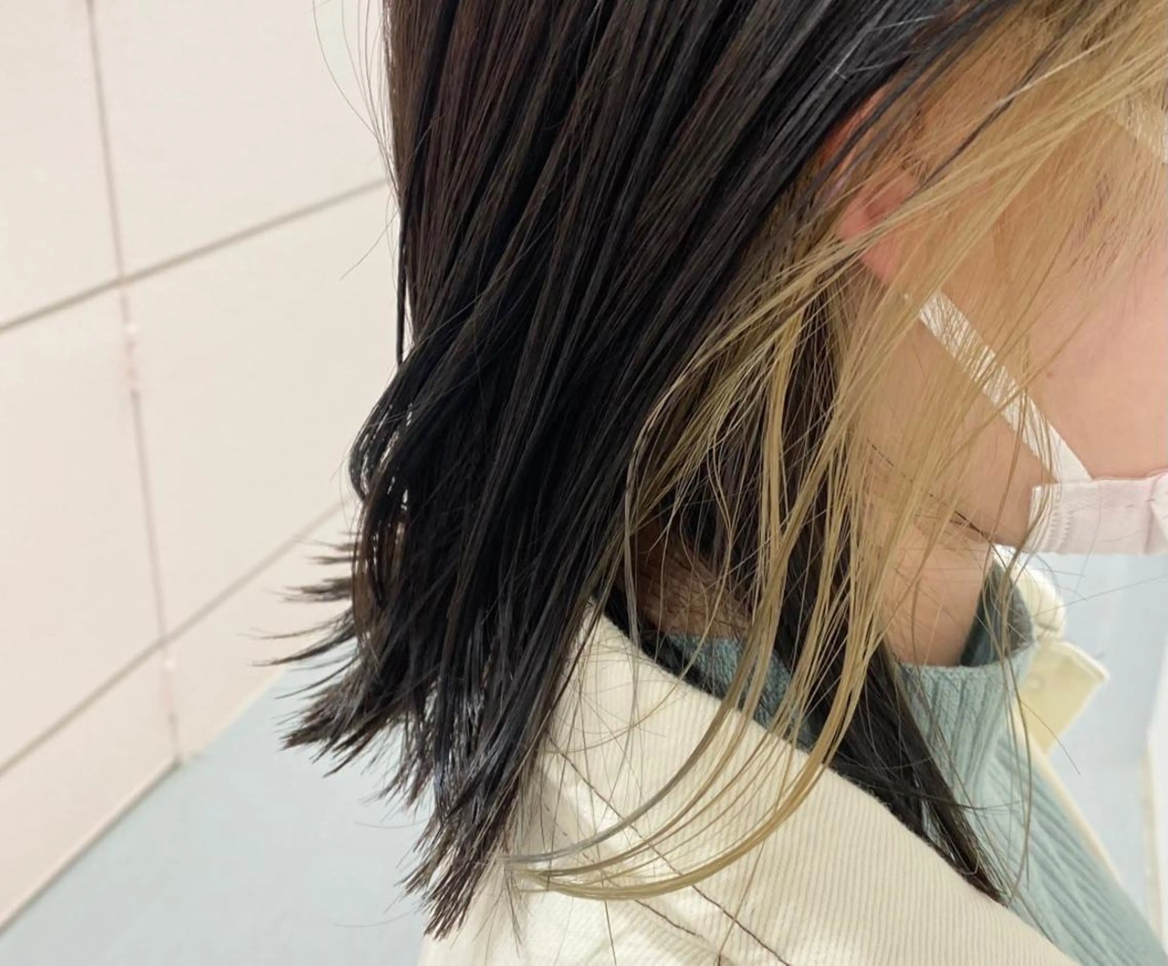 ミディアム カラー マンツーマン女性 美容師 奏のヘアスタイル