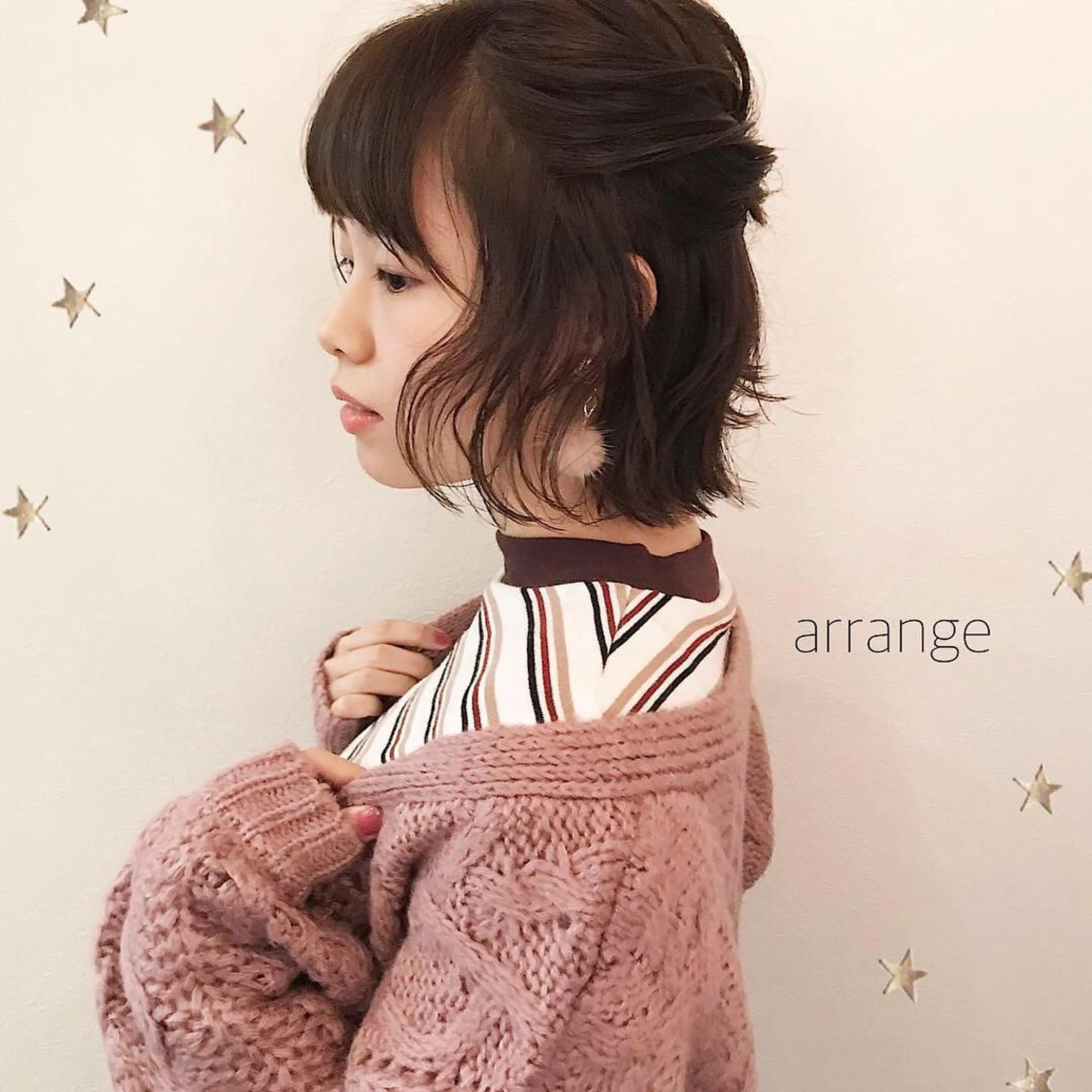 ミディアム ヘアアレンジ 市川 千夏のヘアスタイル