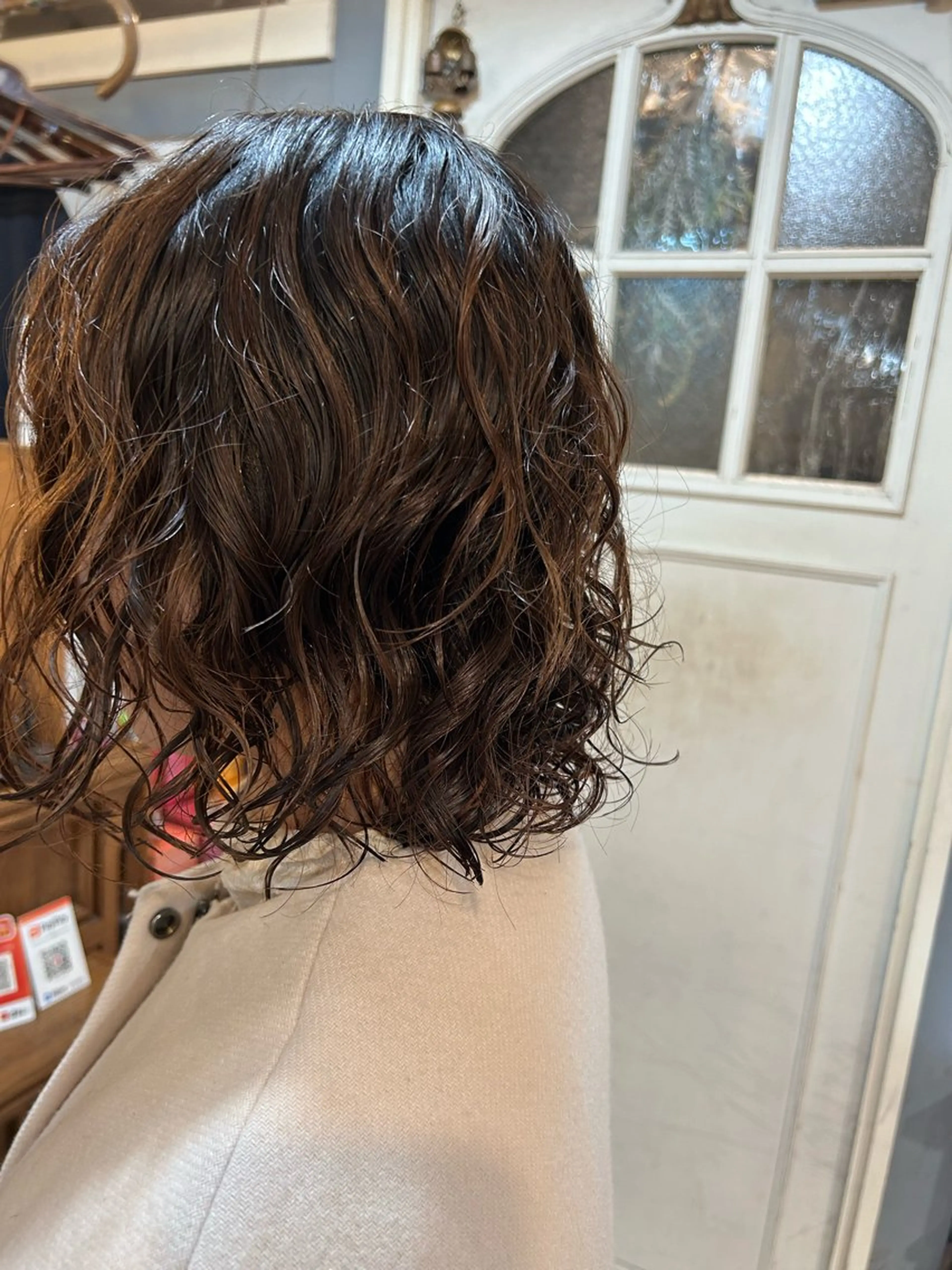 ショート パーマ ボブ カット パーマ トリートメント 清水千優/パーマ/ メンズパーマのヘアスタイル