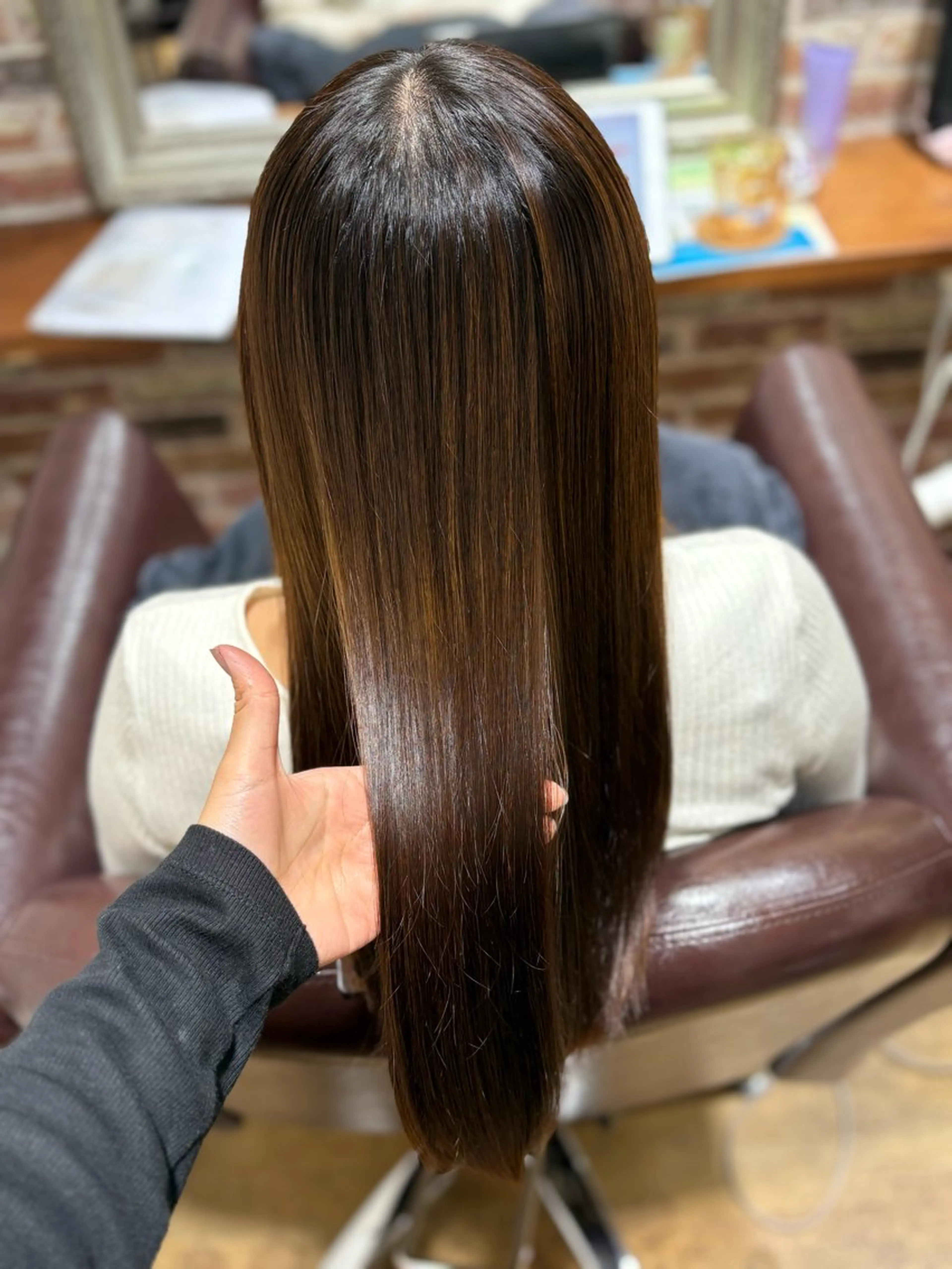 セミロング カット 縮毛矯正 トリートメント 原口 美樹のヘアスタイル