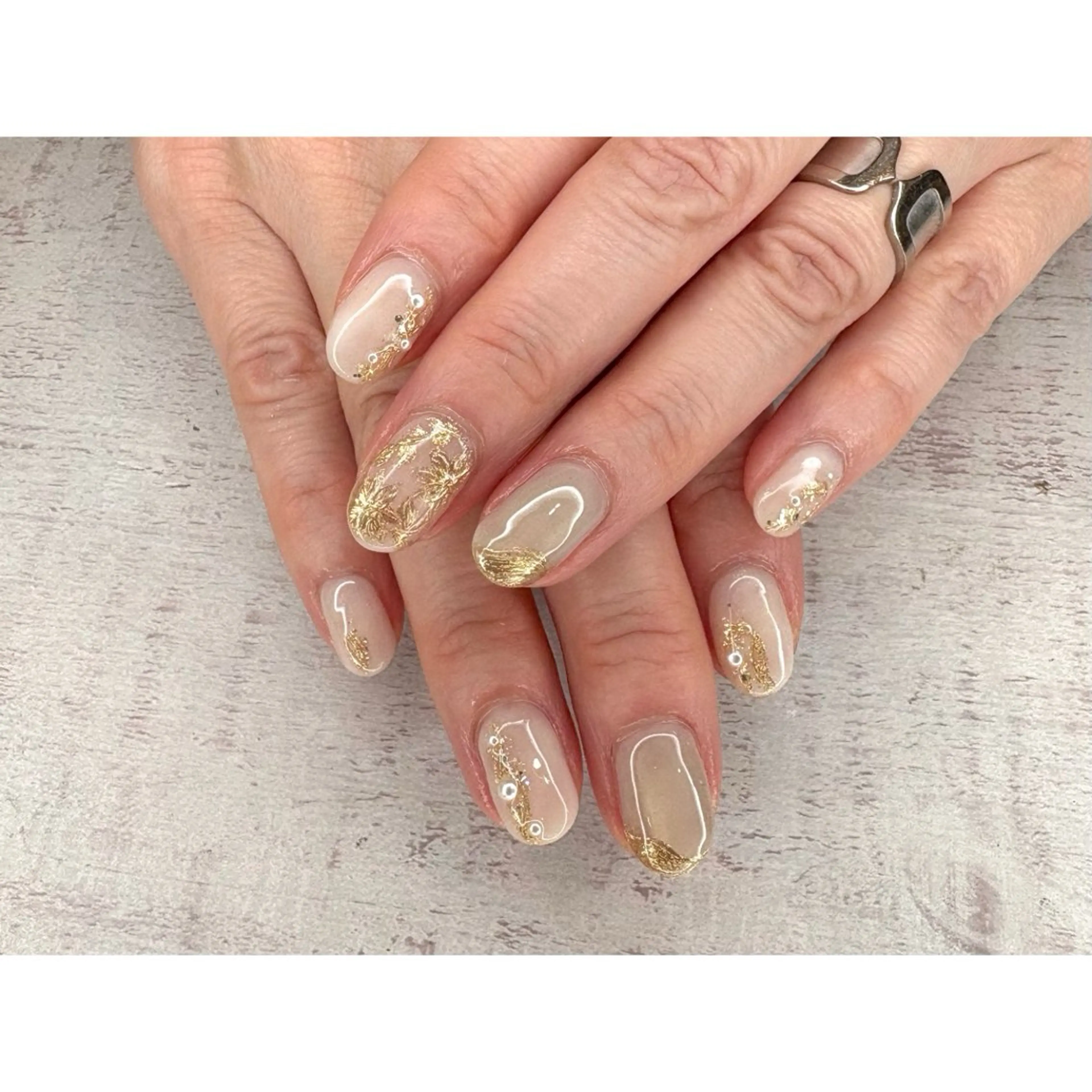 ネイル ハンドネイル 𖡼 yumenoのネイルデザイン