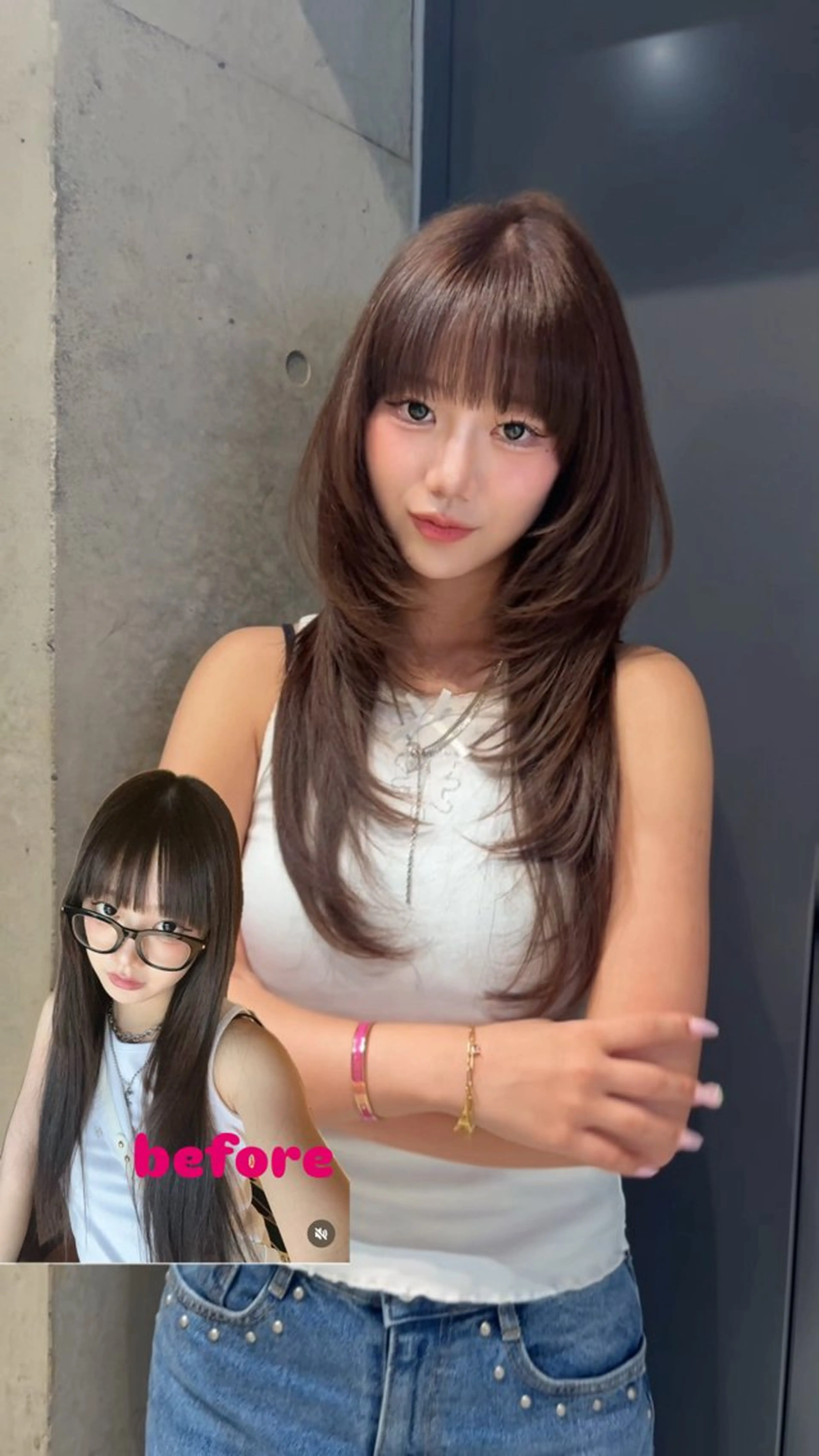 ロング カラー ヘアアレンジ ハッシュカット レイヤーカット 小顔カット yoko/レイヤー /小顔ボブ／メンズのヘアスタイル