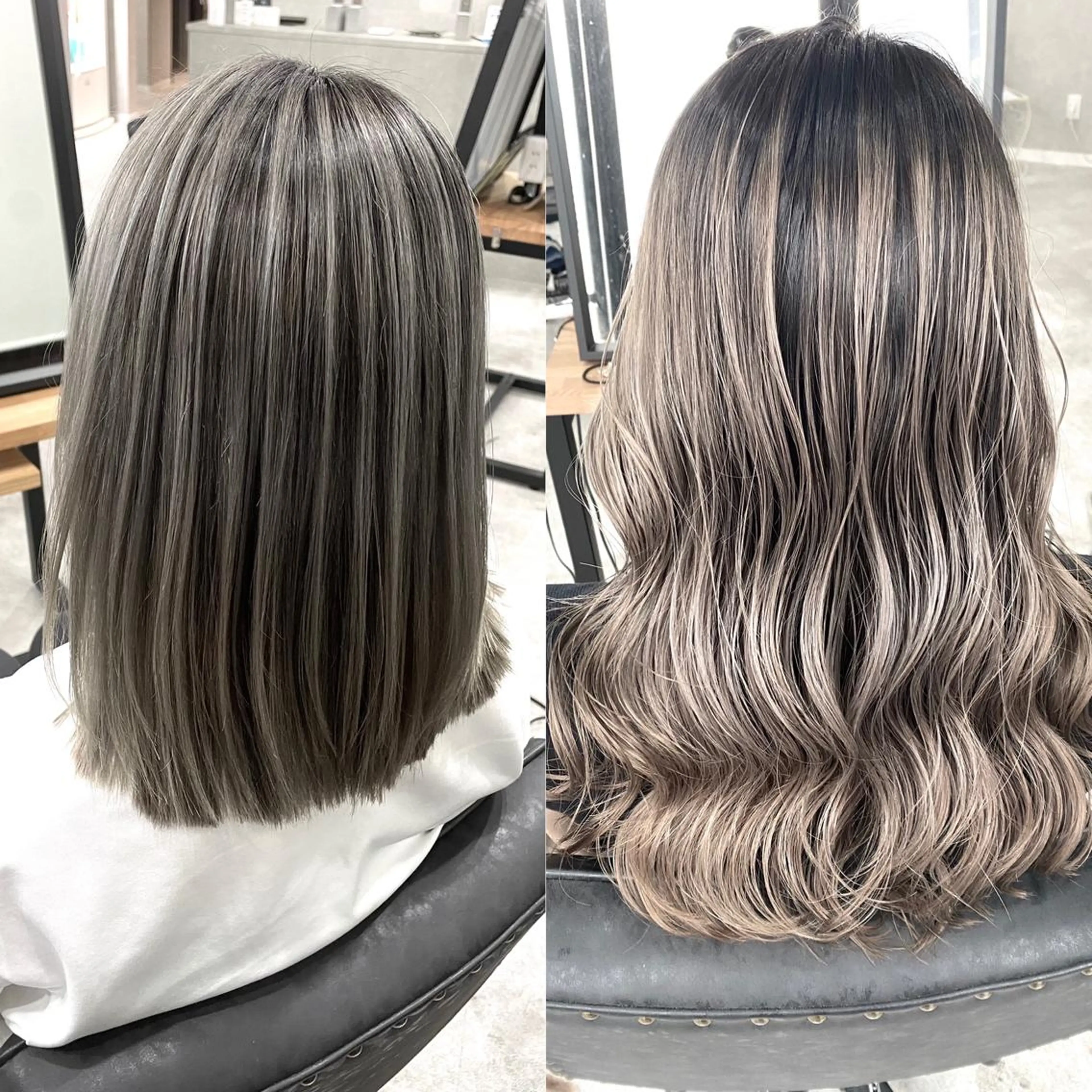 カラー アディクシーカラー バレイヤージュ ブリーチ ケアブリーチ ダブルカラー シール、 ハネエクステのヘアスタイル