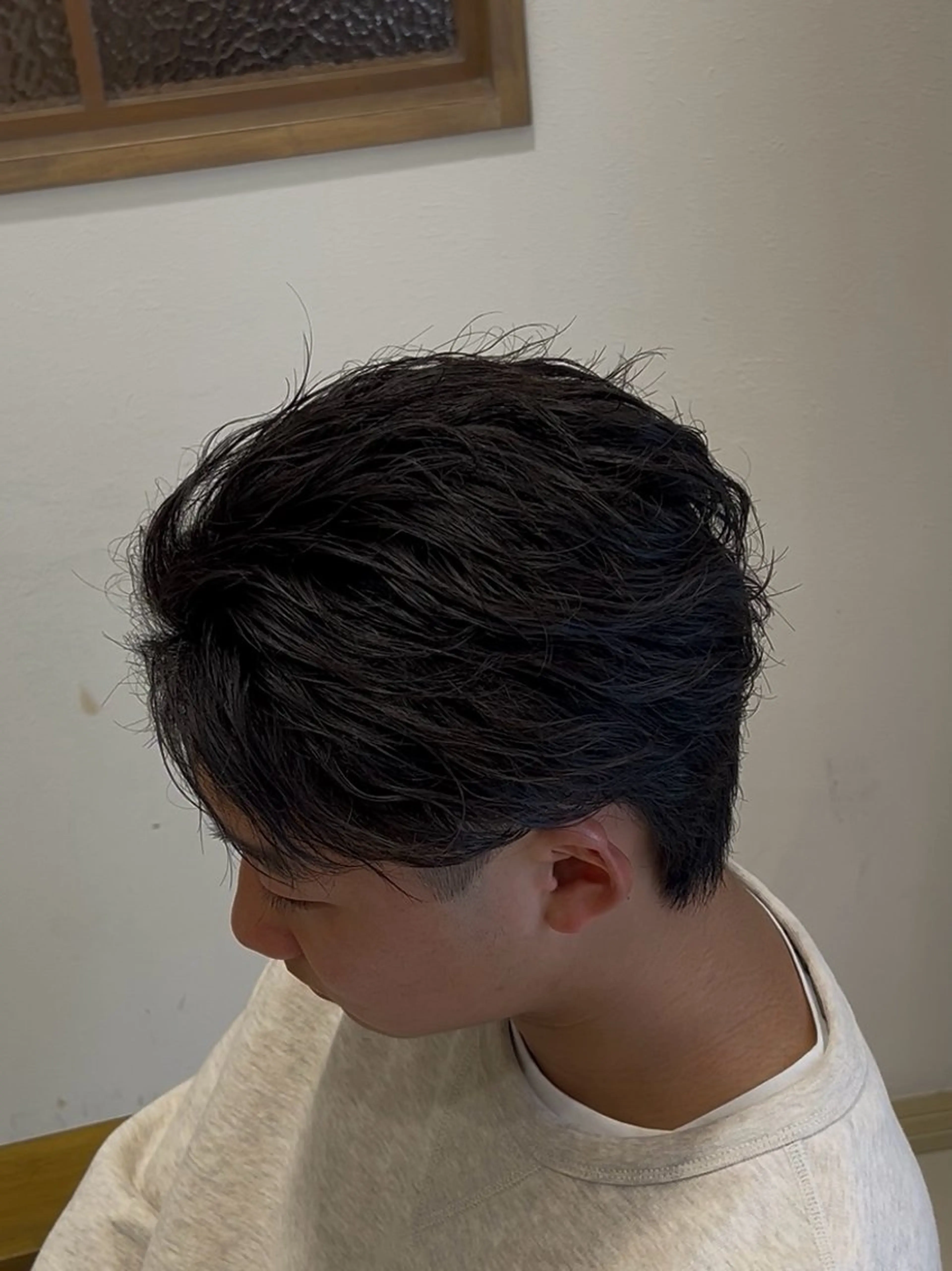 ショート パーマ メンズ ショートヘア カット パーマ メンズ特化/勝田駅/ 佐和駅/鈴木輝瑠/のヘアスタイル