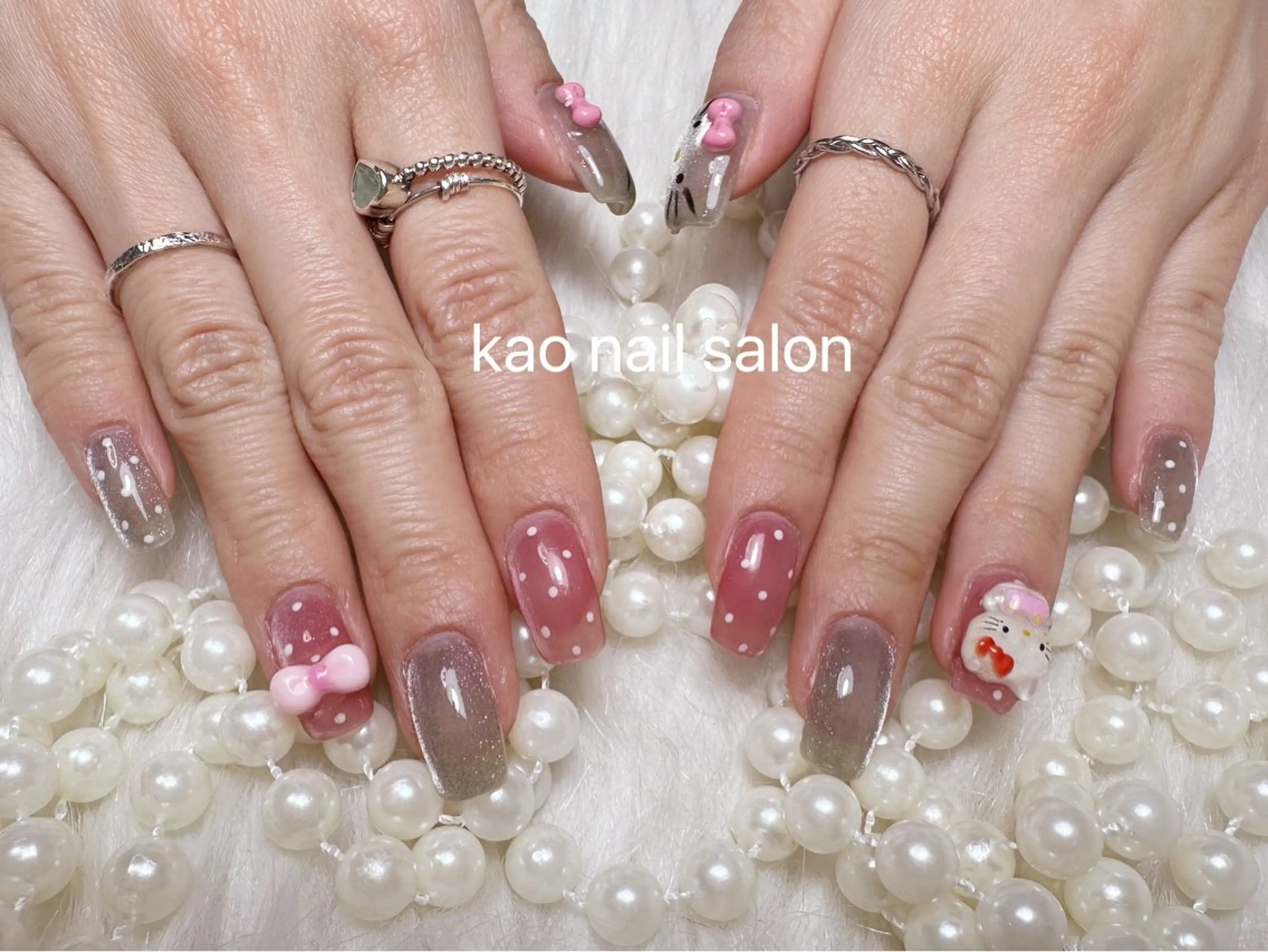 ネイル ハンドネイル kao nail マグネット/長さだしのネイルデザイン