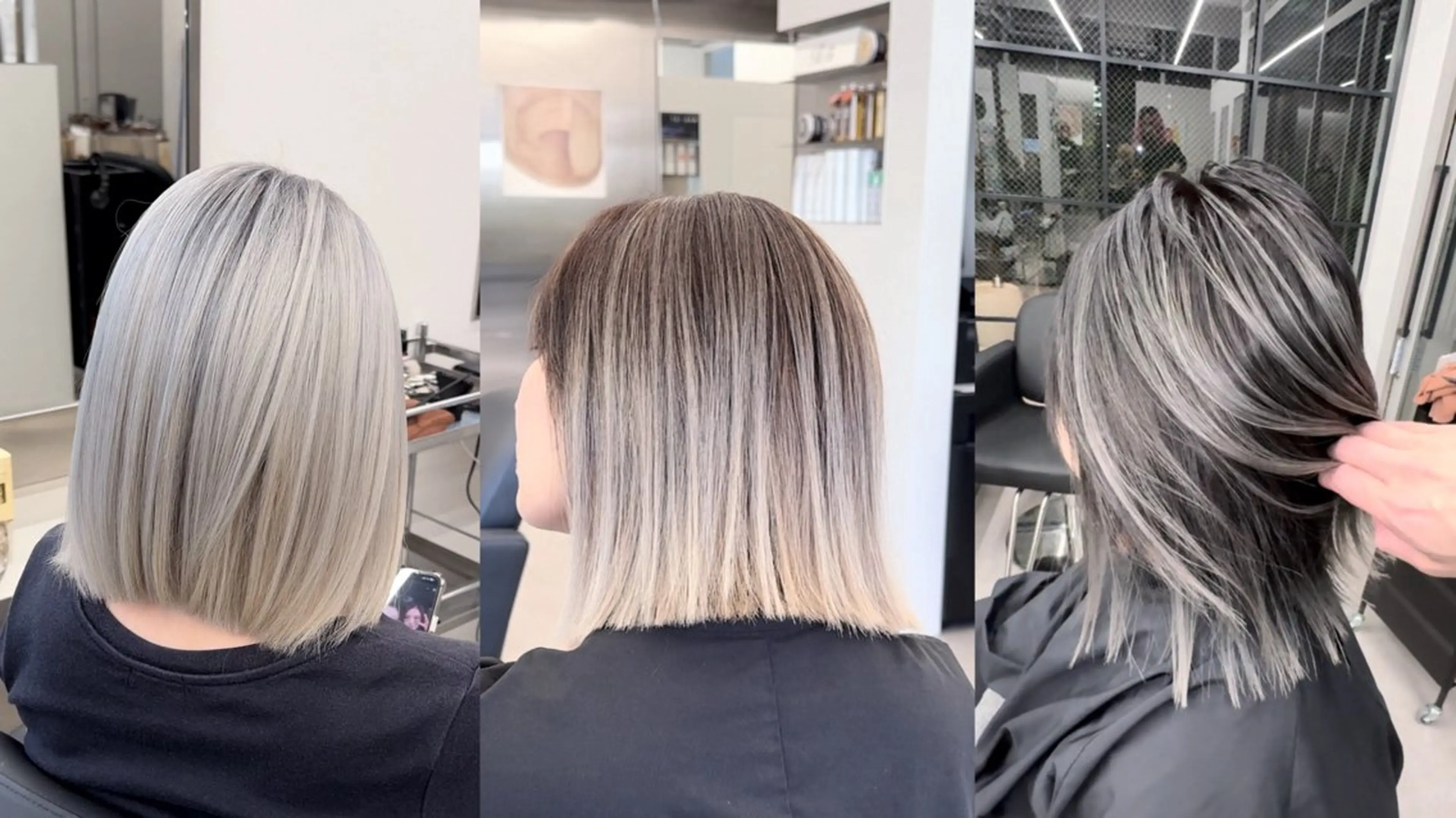 ミディアム カラー 最高級人毛 100%エクステ茉央のヘアスタイル