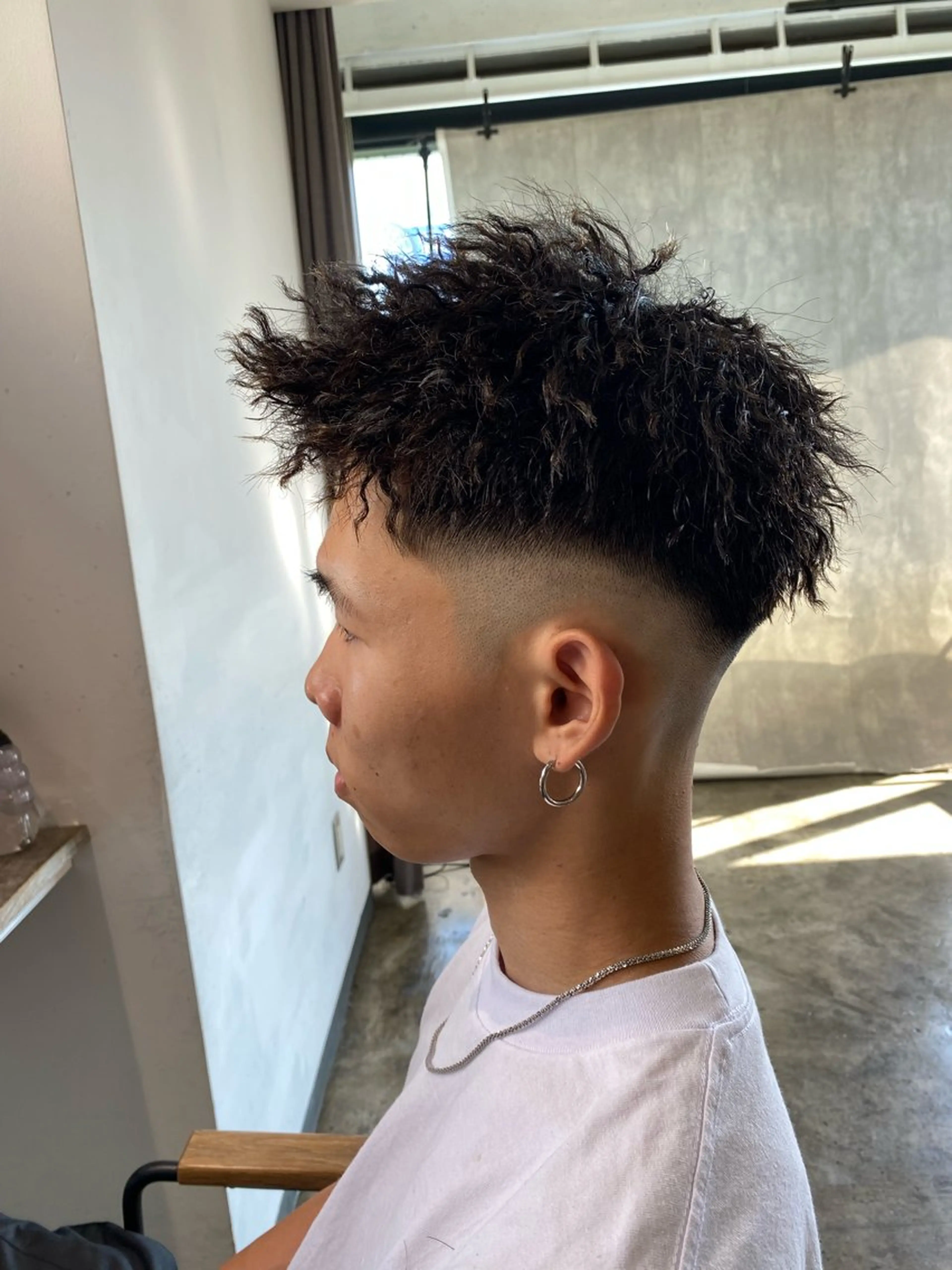 パーマ メンズ フェードカット スキンフェード メンズパーマ 特化/中川拓也のヘアスタイル