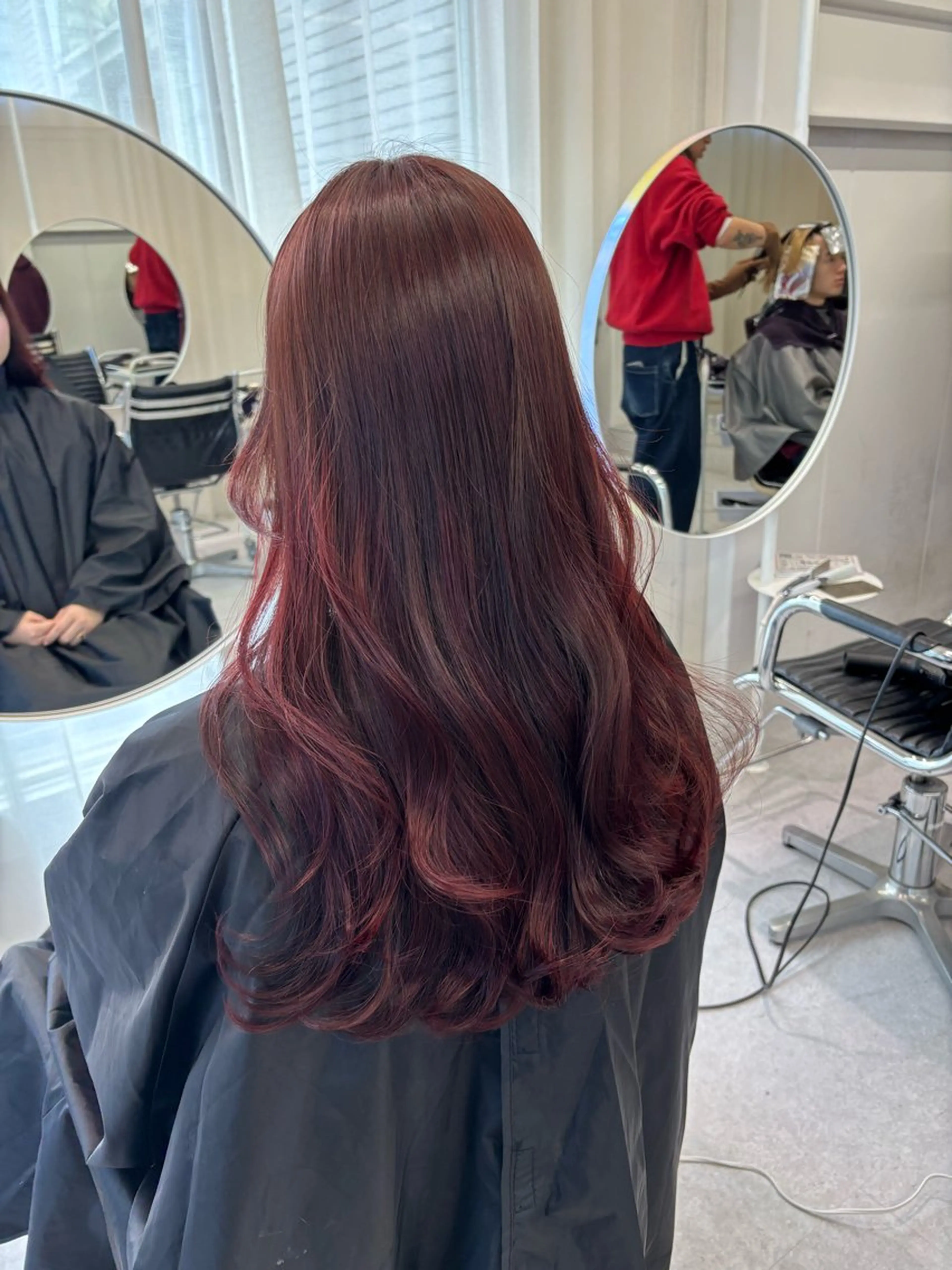 ロング ヘアカラー トリートメント 韓国レイヤー/ヘア カラー🎀ayamiのヘアスタイル