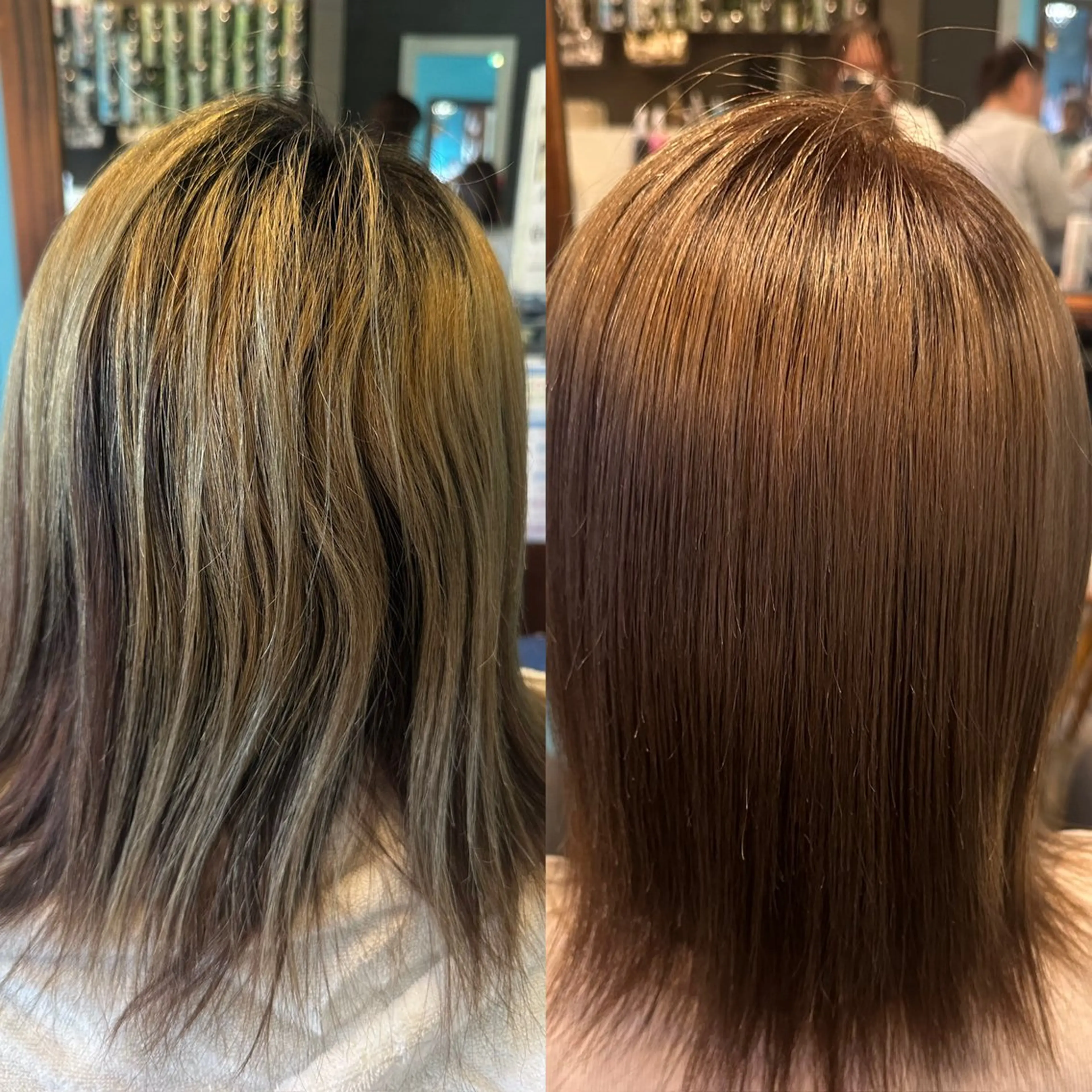 ミディアム 縮毛矯正 縮毛矯正 安達 望のヘアスタイル