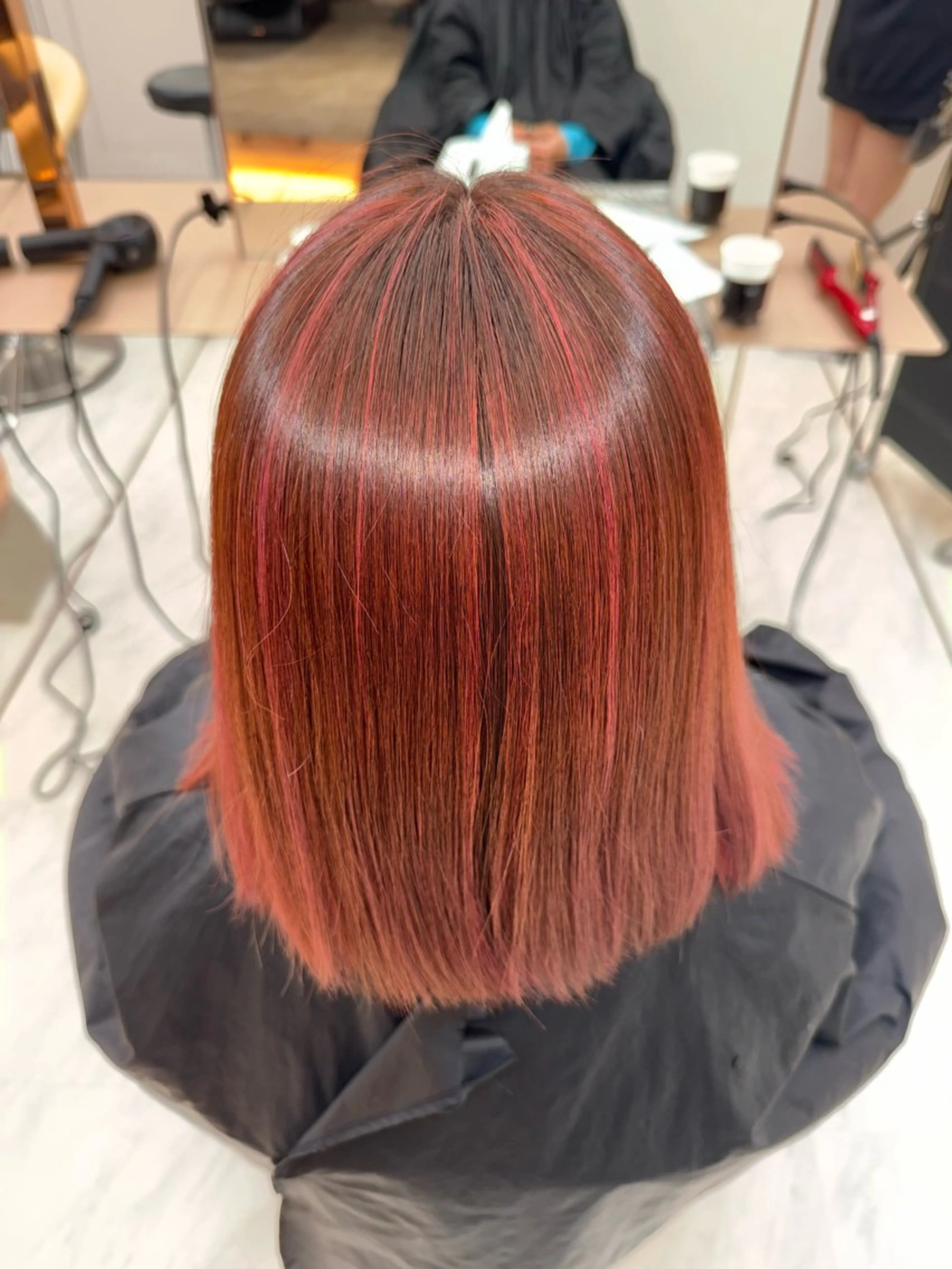 ショート 縮毛矯正/レイヤー 韓国/顔まわり/夢音のヘアスタイル