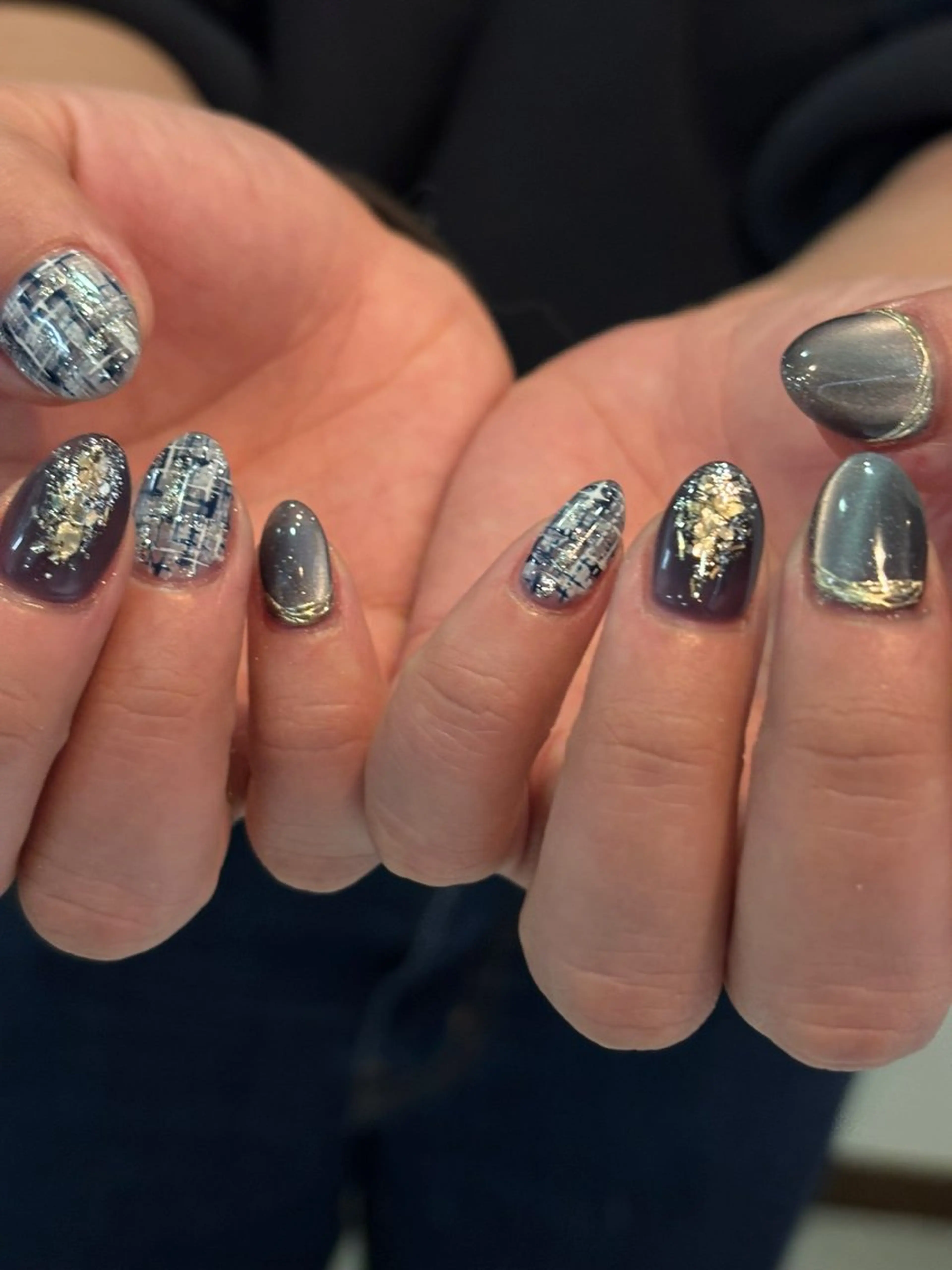 ネイル ツイードネイル ハンドネイル charme nailのネイルデザイン