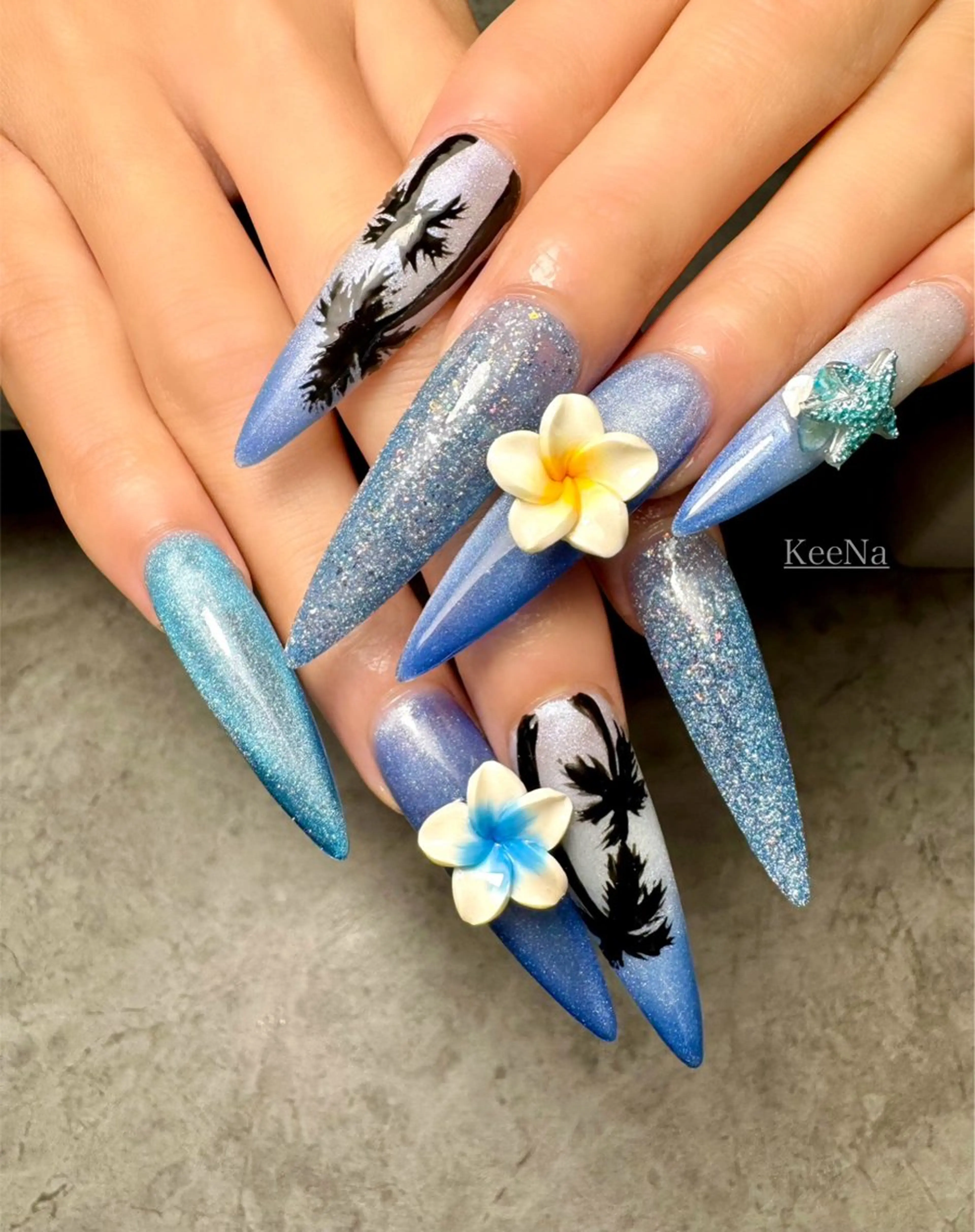 ネイル ロングネイル スカルプネイル KeeNa キーナのネイルデザイン