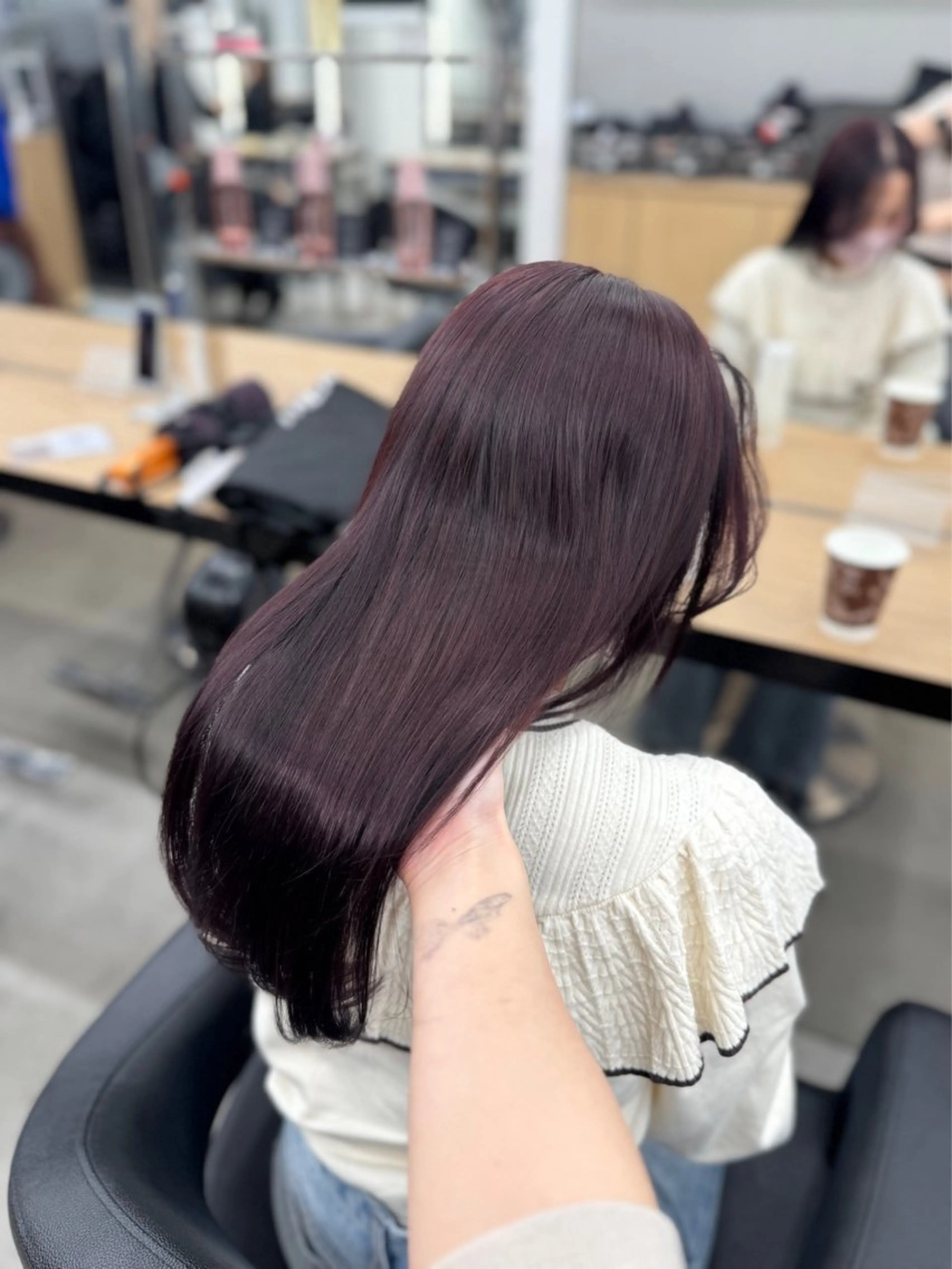 ミディアム カラー ヘアアレンジ ヘアカラー トリートメント ヘッドスパ ヘアセット 🤍淡色ピンク&ラベ ンダーYUKI🤍のヘアスタイル