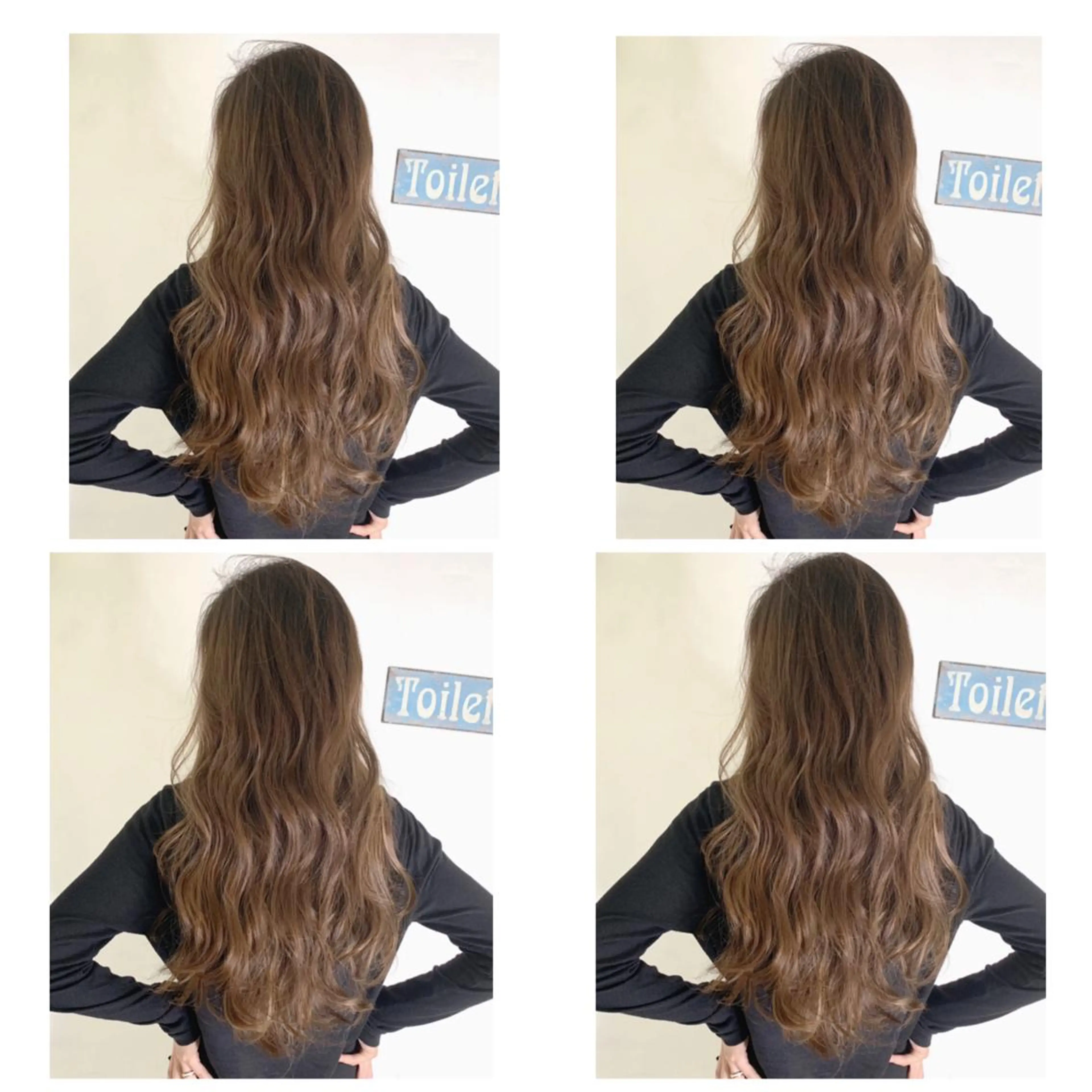 ロング カラー アッシュ バレイヤージュ ブリーチ デザインカラー グレージュ カット ヘアカラー 京都大人女性ショート 徒歩1分/秋山のヘアスタイル