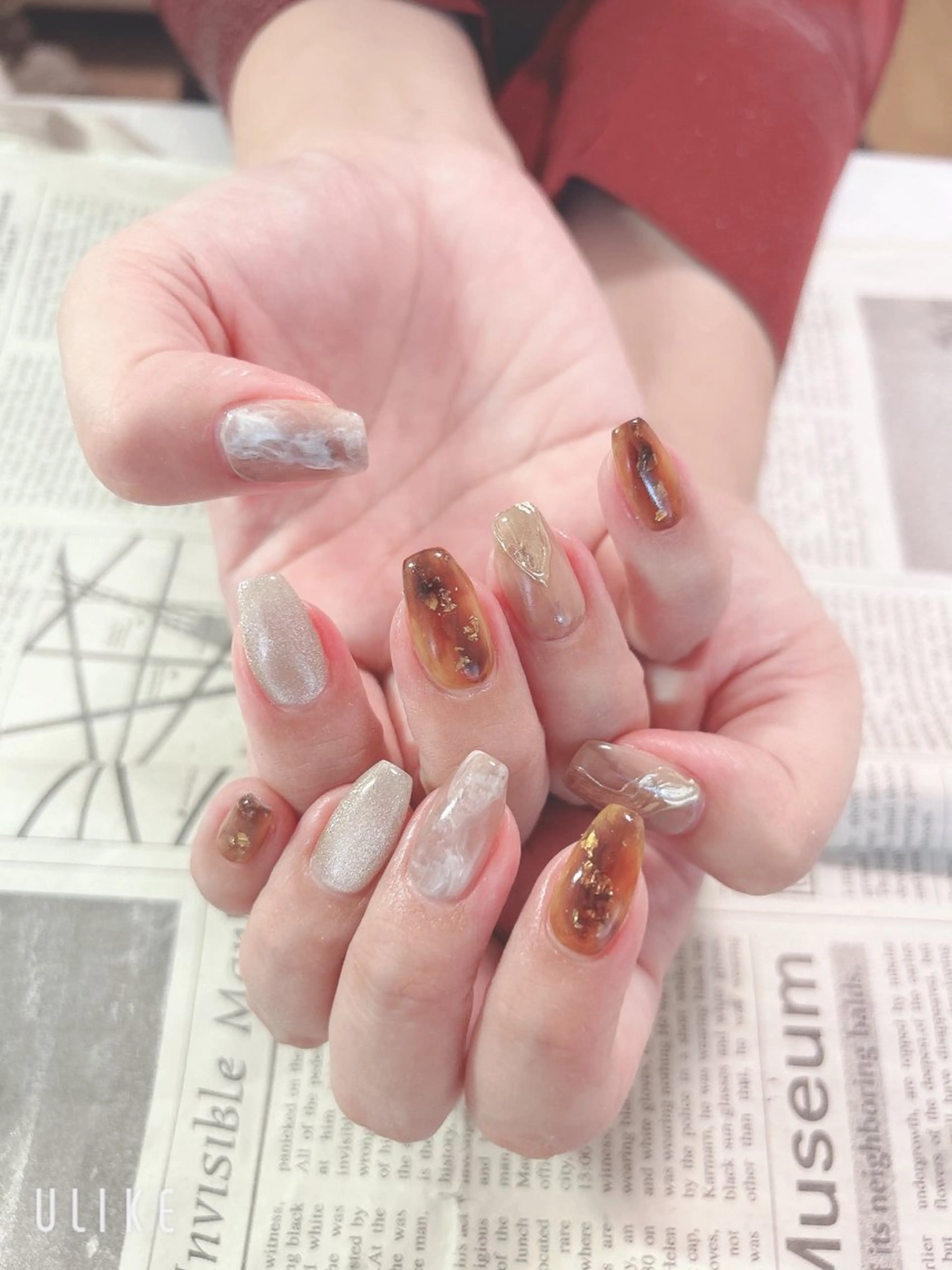 ネイル ミラーネイル ハンドネイル ハンドケア 森山 舞のネイルデザイン