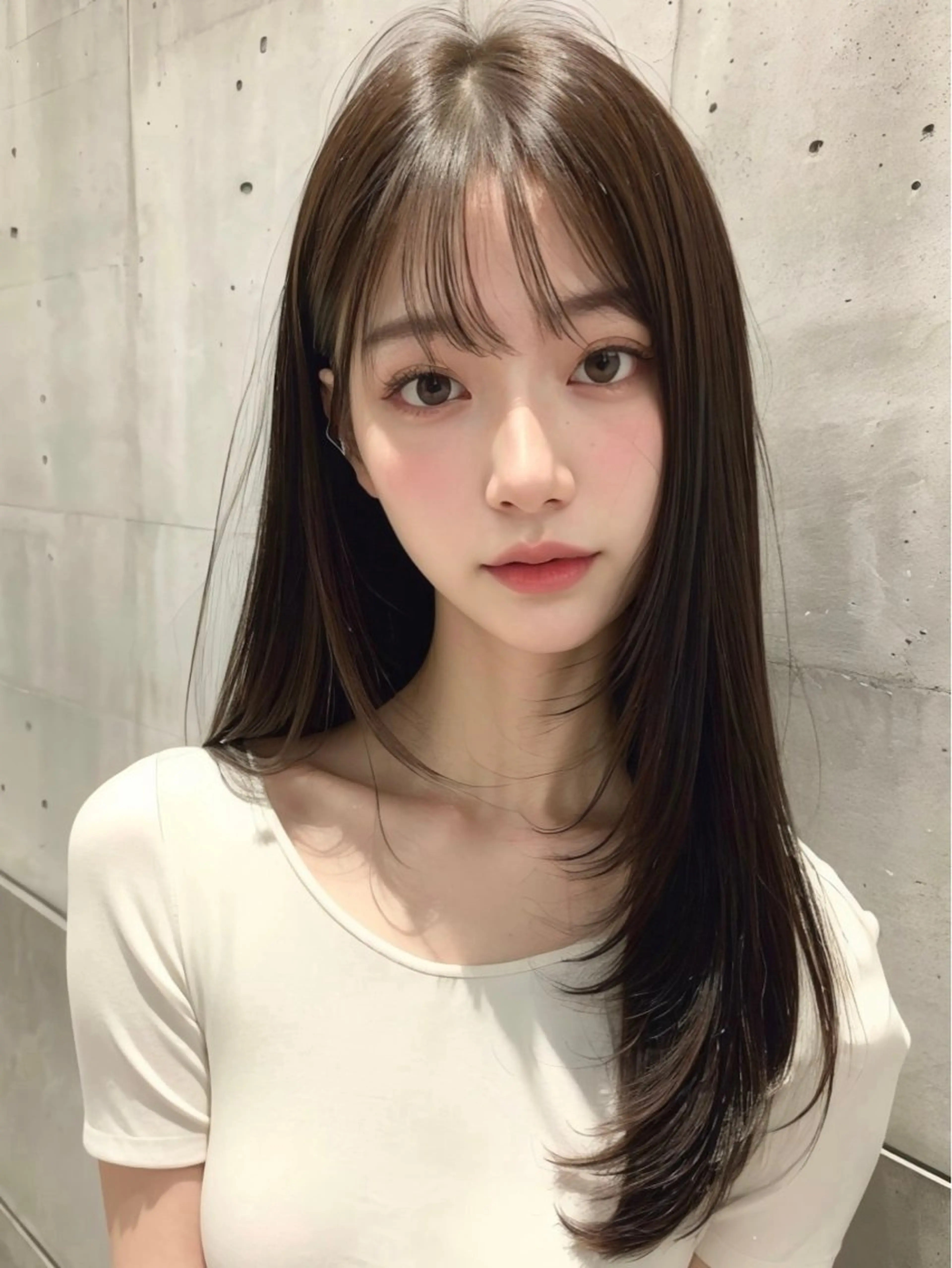 ロング ハイライト 髪質改善 韓国風ヘア レイヤーカット 縮毛矯正 カット 縮毛矯正 トリートメント 髪質改善/レイヤー/ ショート/koshiのヘアスタイル