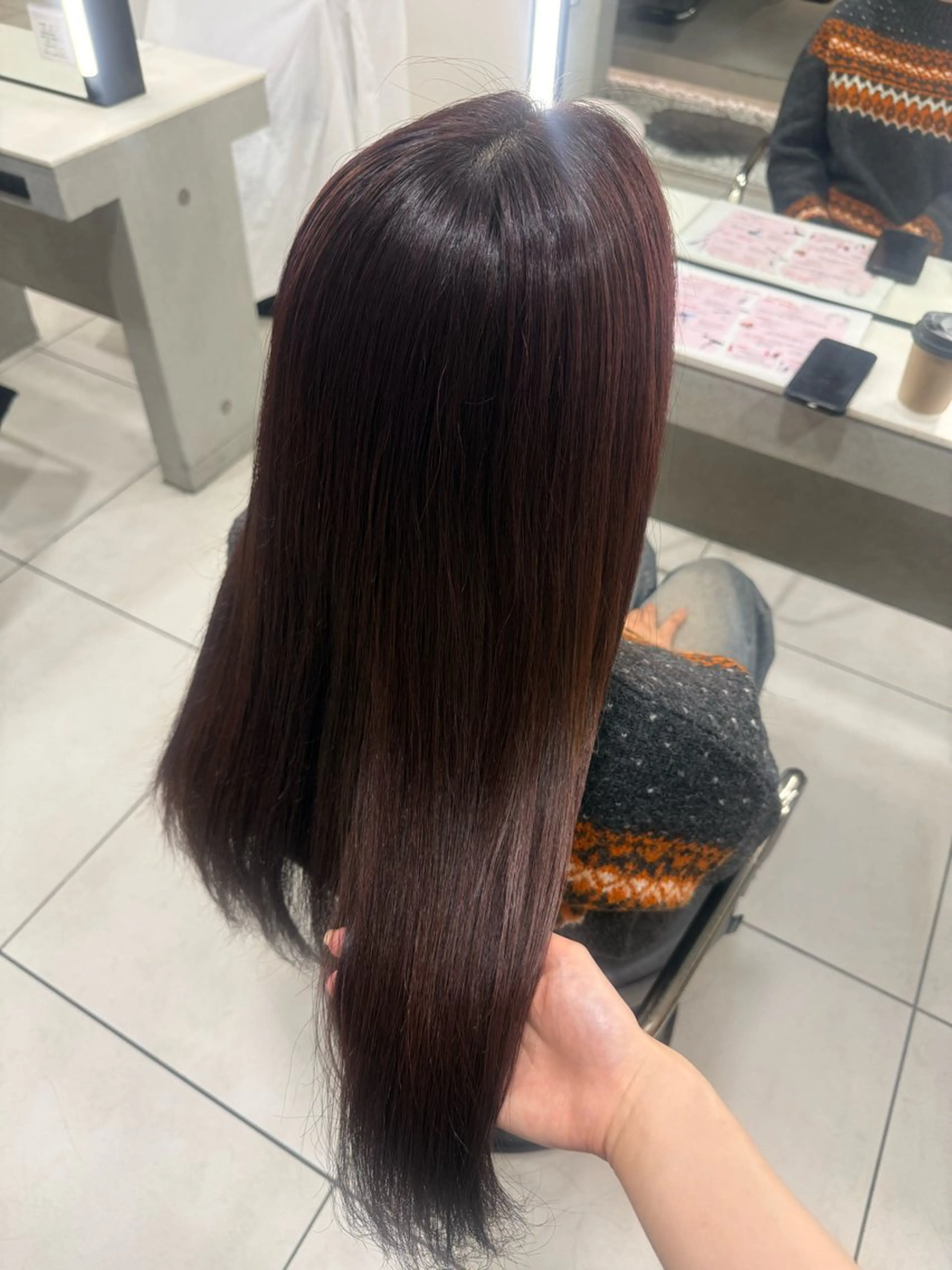 ロング ピンクブラウン ヘアカラー kokono  金山 /似合わせカラーのヘアスタイル