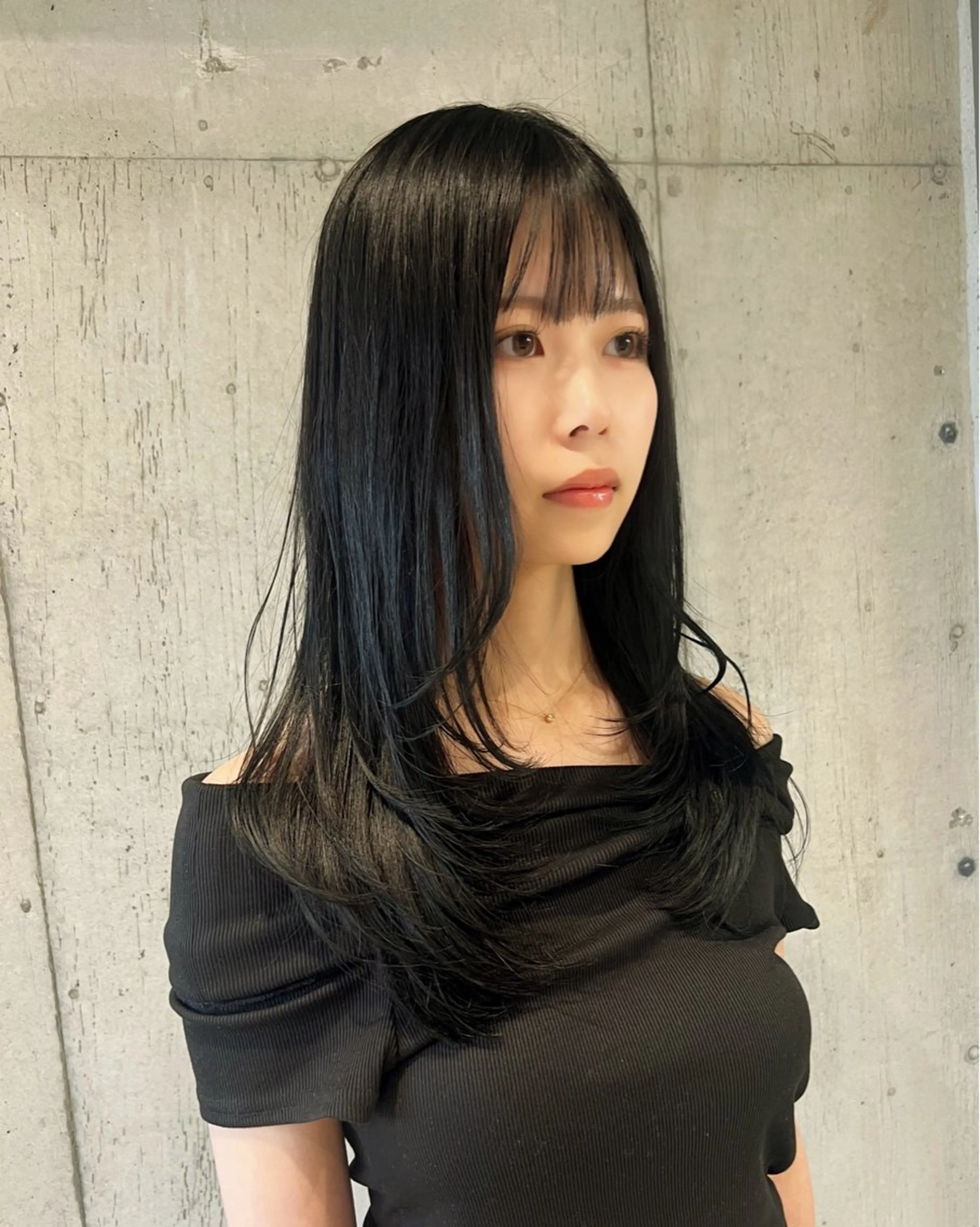 ロング カラー カット ヘアカラー トリートメント 透明感/血色カラー/ 似合せレイヤー/ゆいのヘアスタイル