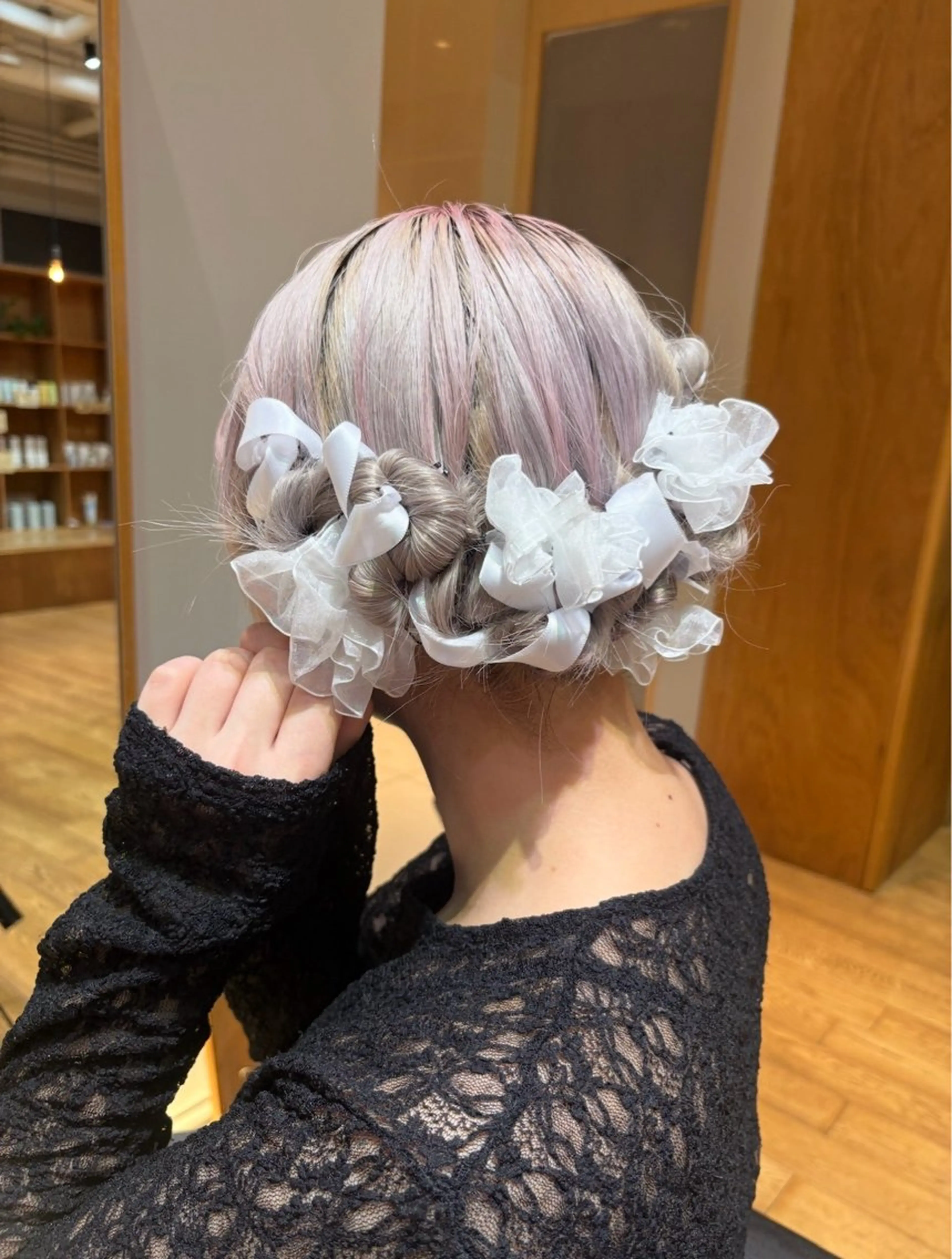 ヘアアレンジ ヘアセット 【パーマ🌀/暖色カ ラー🍷】ななこ🌴のヘアスタイル