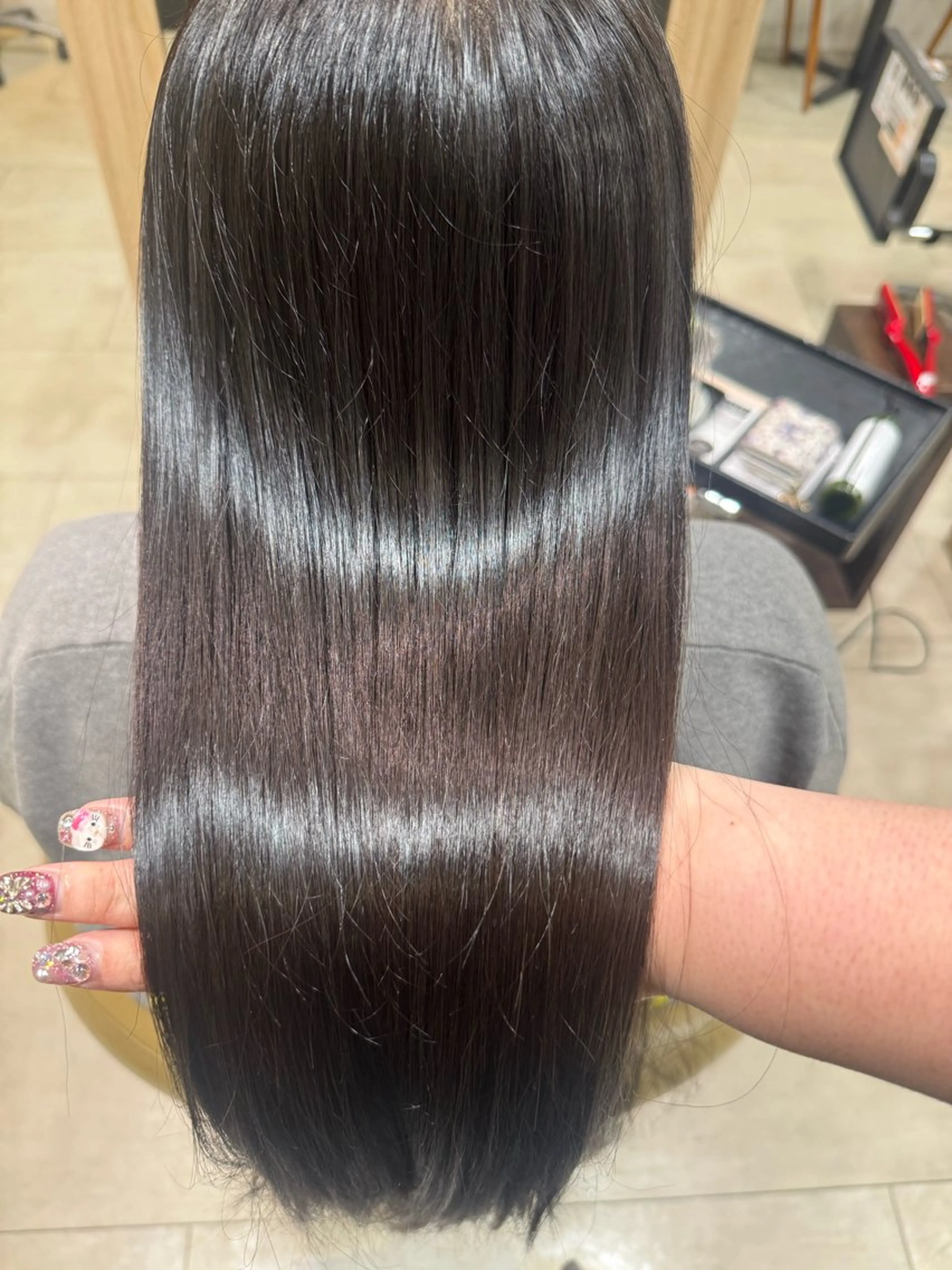 ロング トリートメント ヘアカラー ʚmiku/縮毛矯正 /髪質改善/ツヤ髪ɞのヘアスタイル