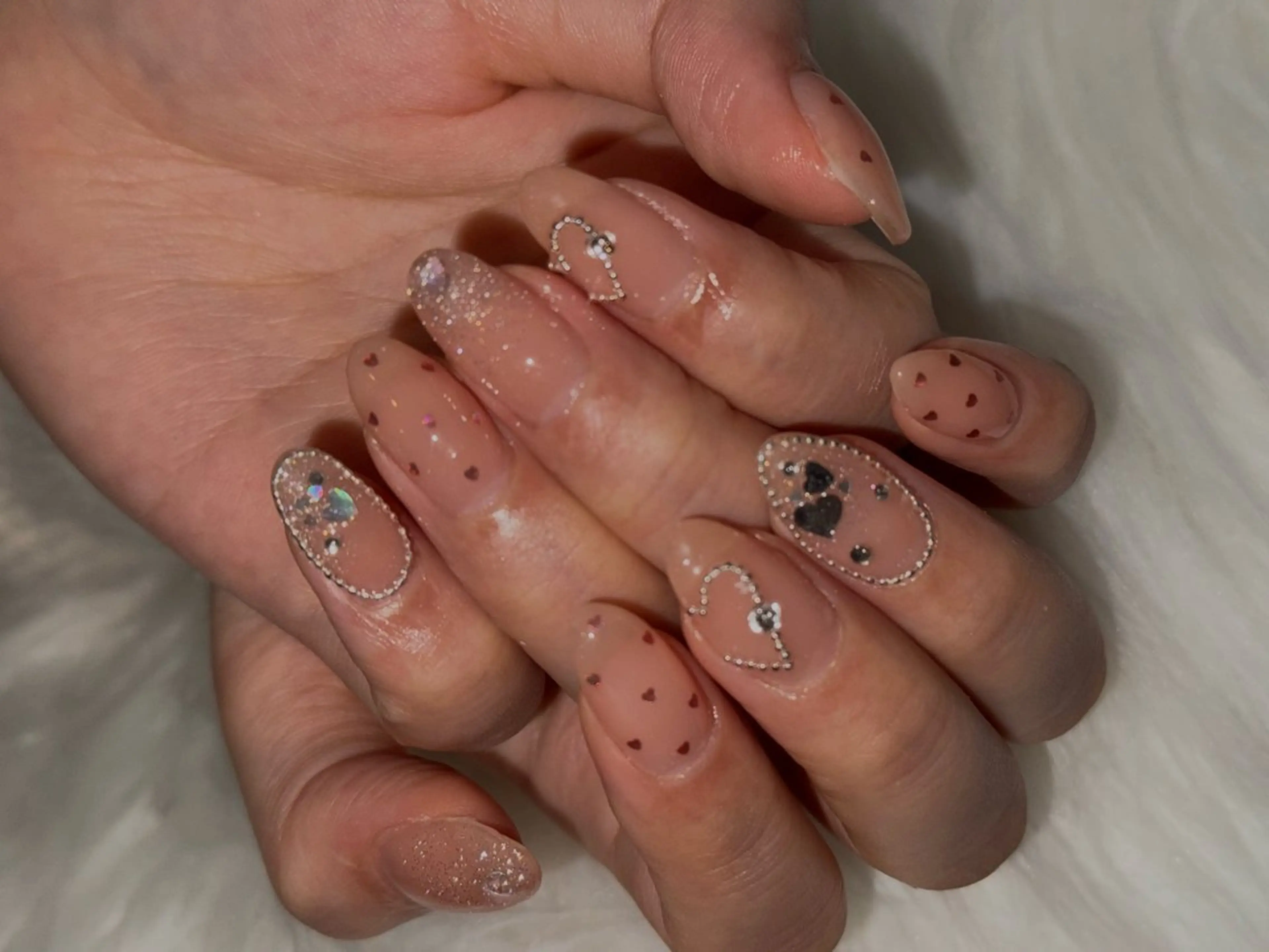 ネイル ピンク 春ネイル ハンドネイル Nes.nail 那覇松山のネイルデザイン