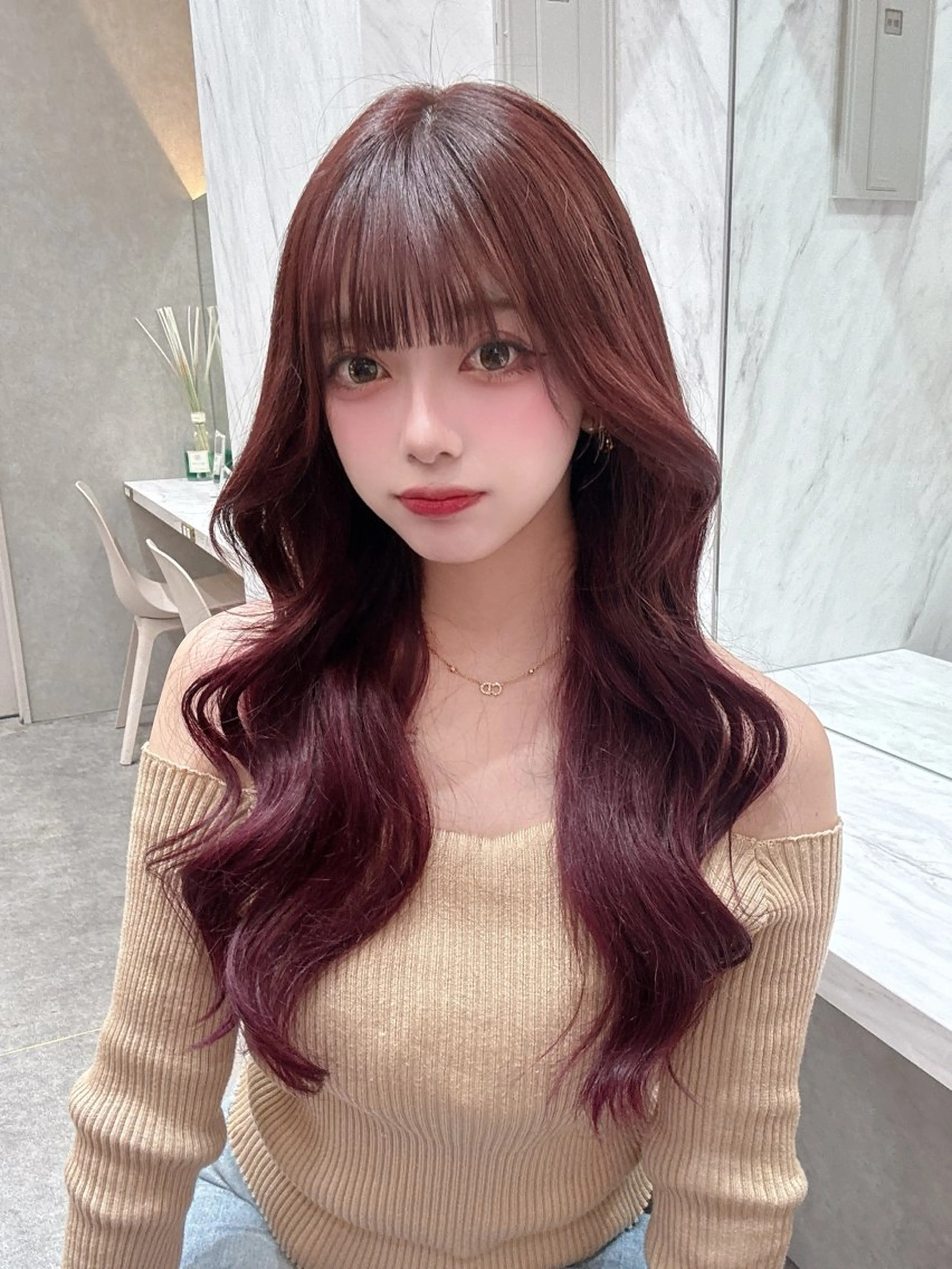 ロング カット ヘアカラー トリートメント Lond  mare 🦋ayana🦋のヘアスタイル