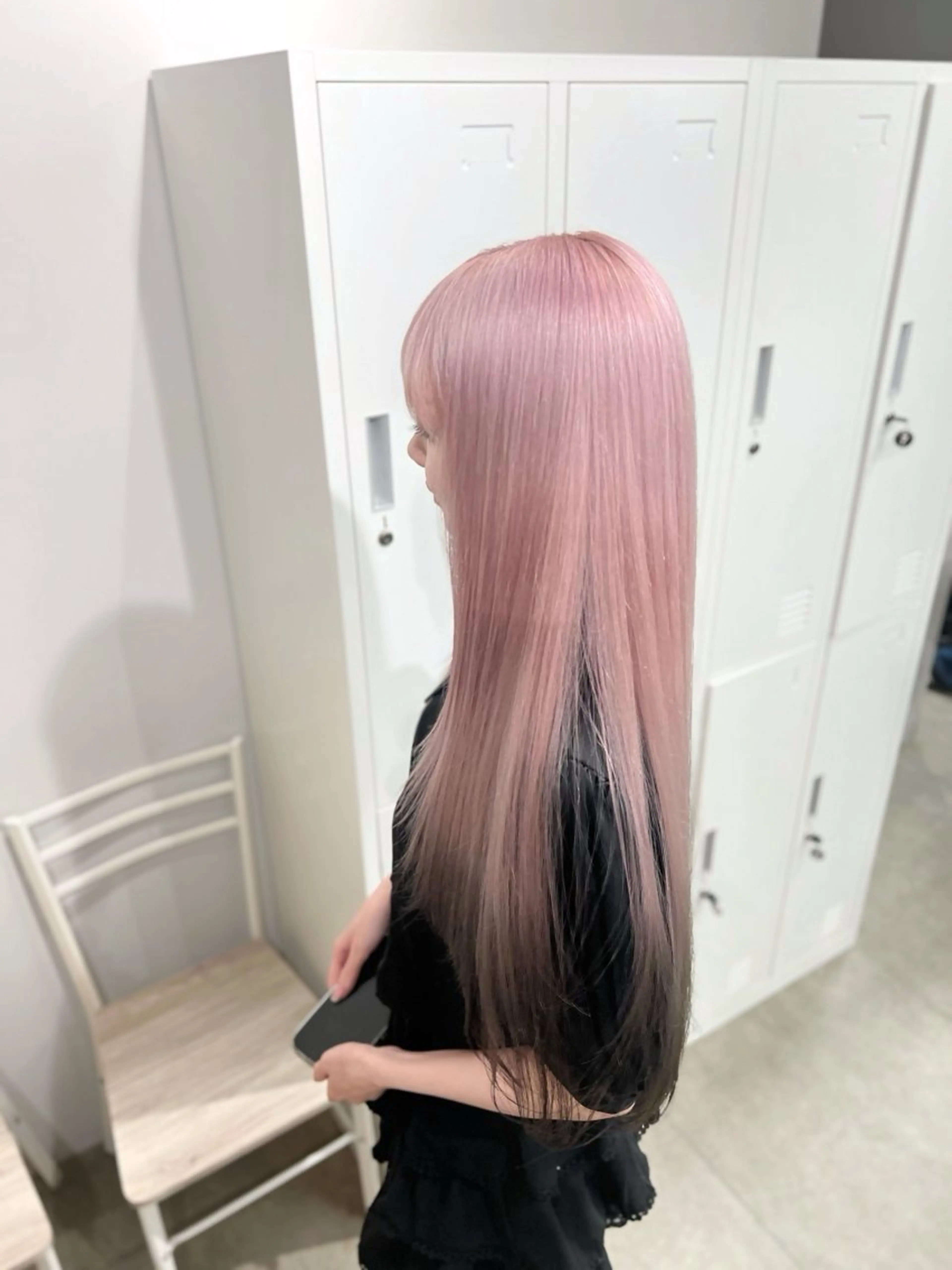 ロング カラー ベージュカラー ブリーチ ブロンド ダブルカラー ピンクカラー カット ヘアカラー トリートメント ブリーチ/髪質改善/ レイヤー/YUTO‎のヘアスタイル