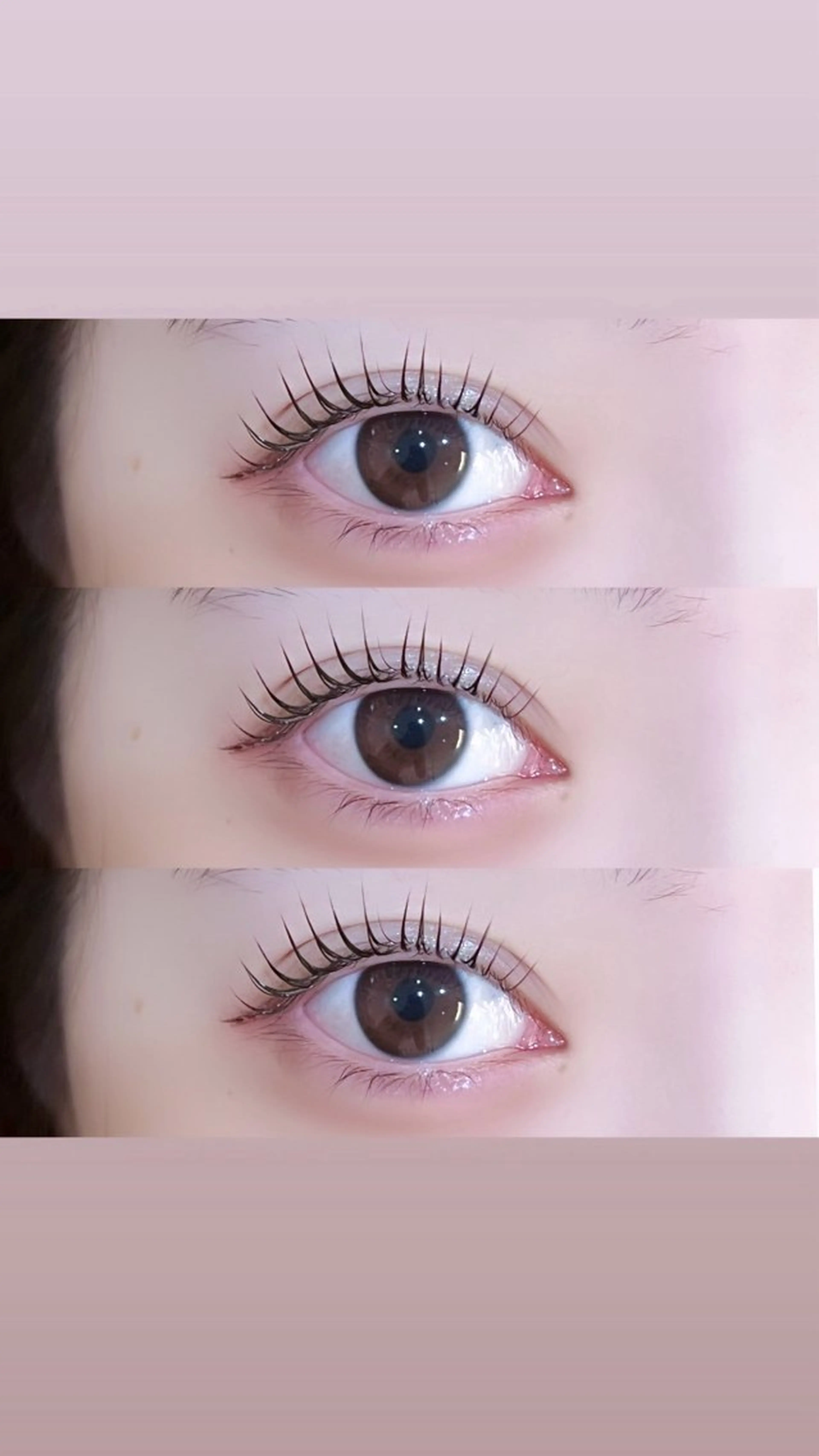 マツエク・マツパ 束感まつ毛 フラットラッシュ 韓国風マツエク パリジェンヌラッシュリフト まつげパーマ レイヤーカット┊ 透 明感カラー┊ YUIのヘアスタイル