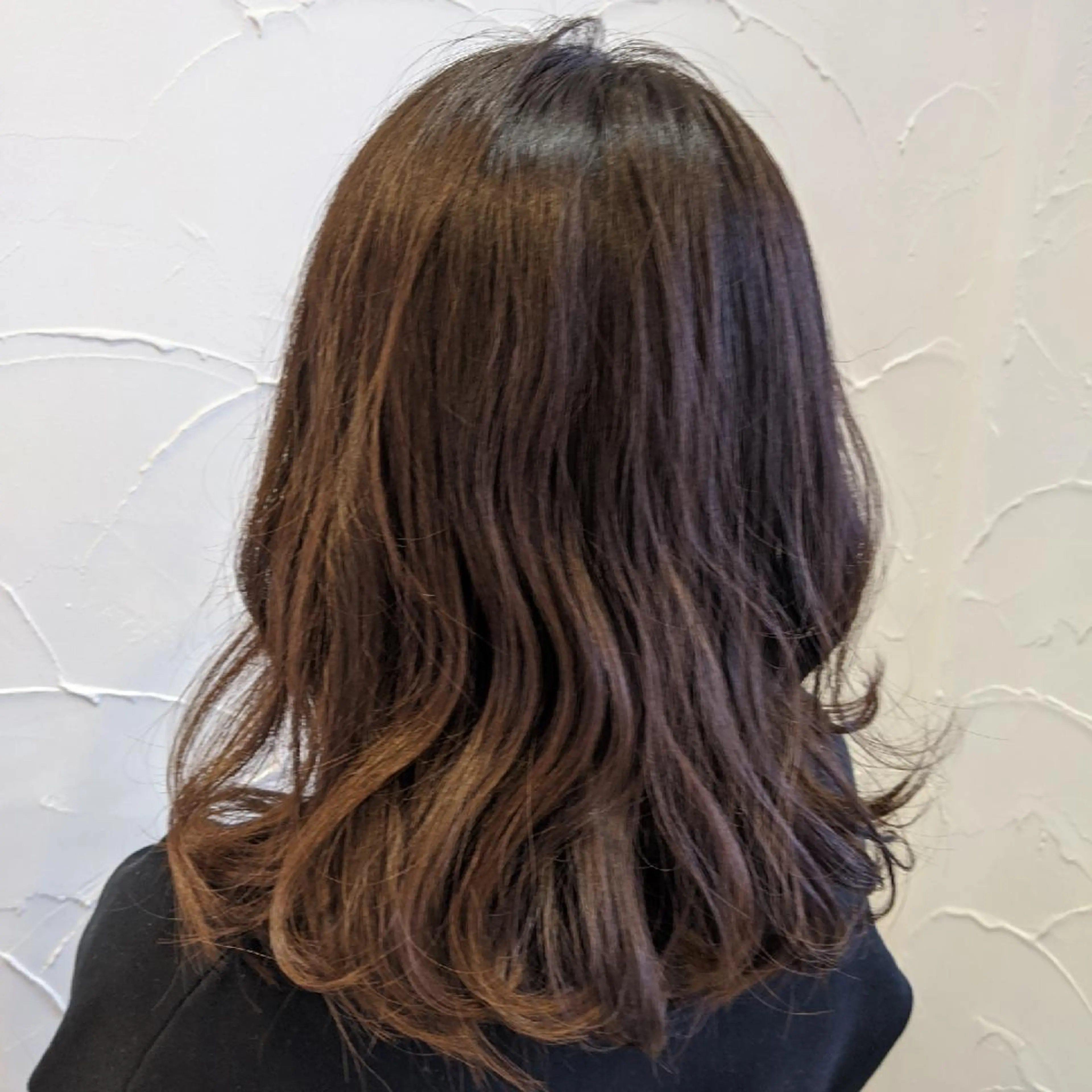 セミロング トリートメント 髪質改善＆白髪ぼかし カラー♡店長みやけ♡のヘアスタイル