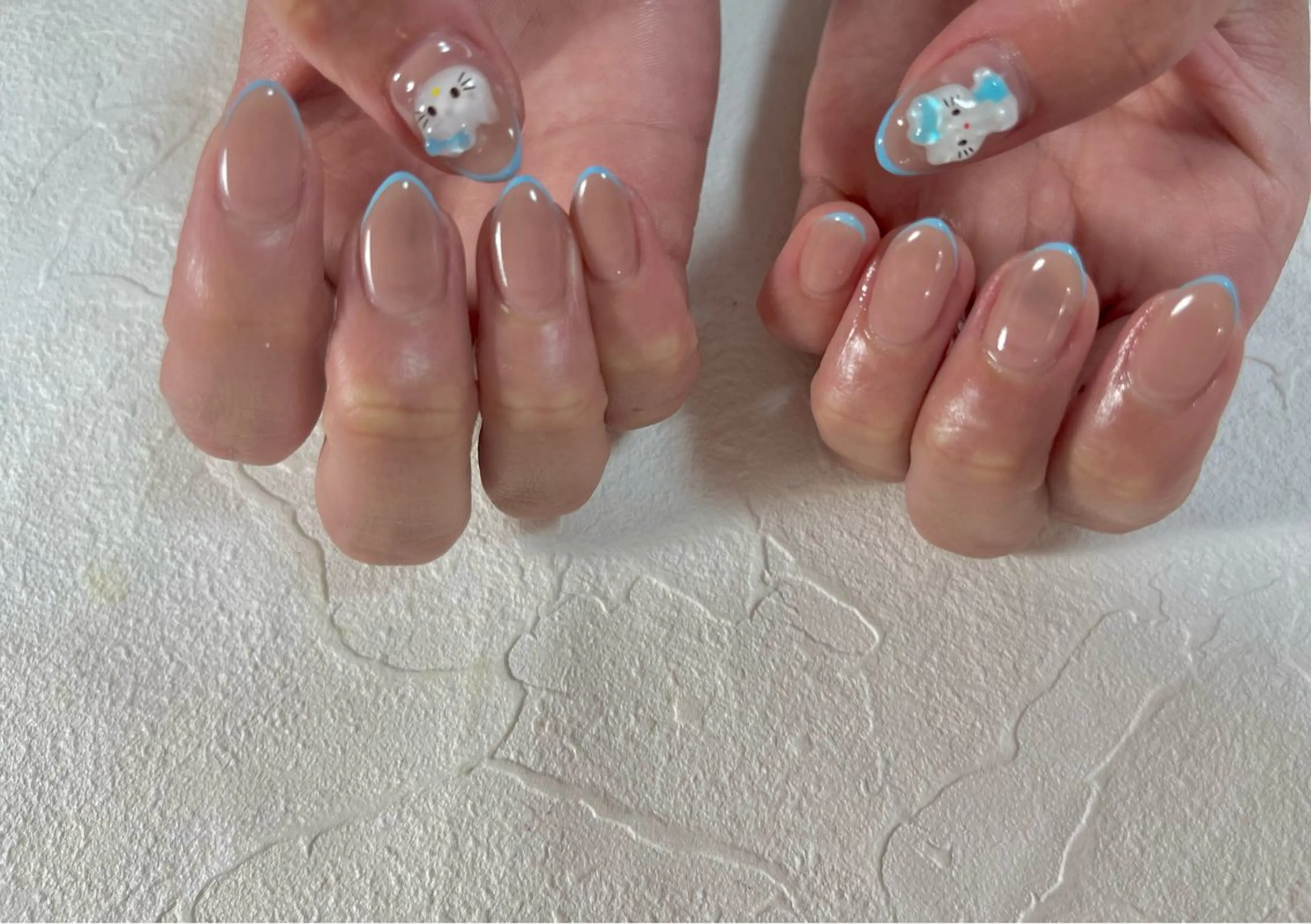 ネイル オーロラネイル フットネイル フレンチネイル ジェルネイル 韓国ネイル kiki nail たまプラーザのネイルデザイン