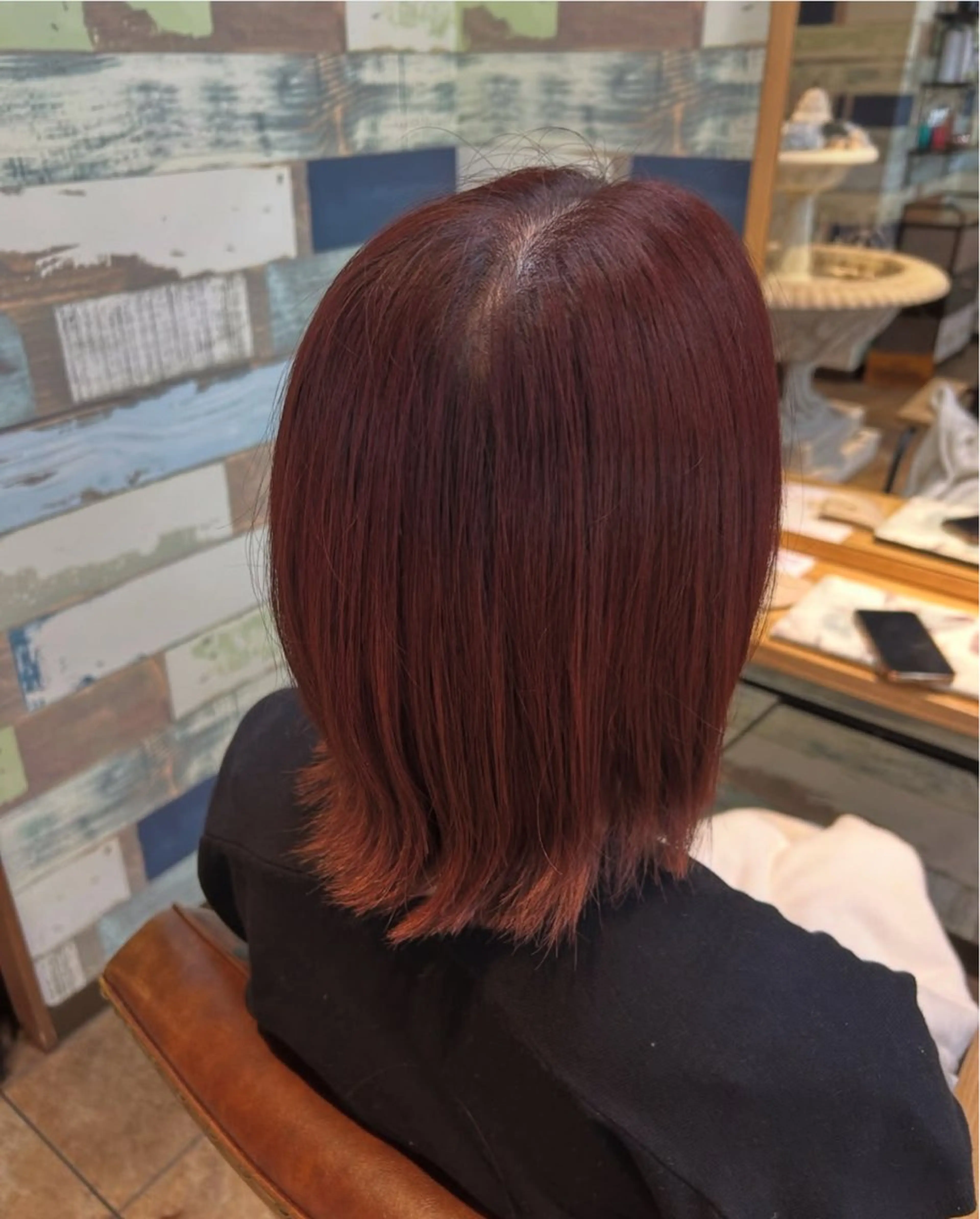 カラー レッドカラー ミディアム ✂️林　菜々美のヘアスタイル