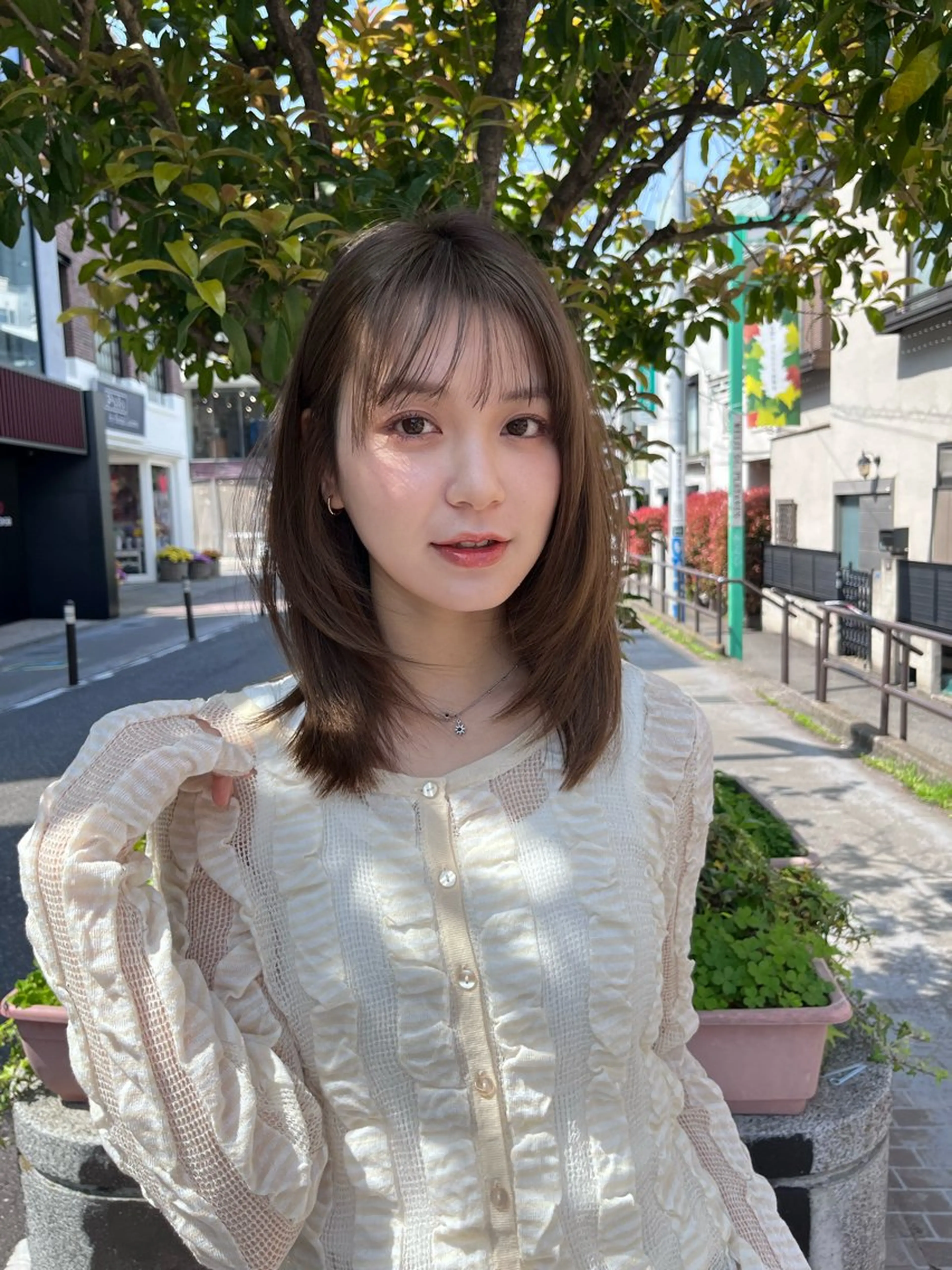 ミディアム レイヤーくびれヘア アレンジmanakaのヘアスタイル